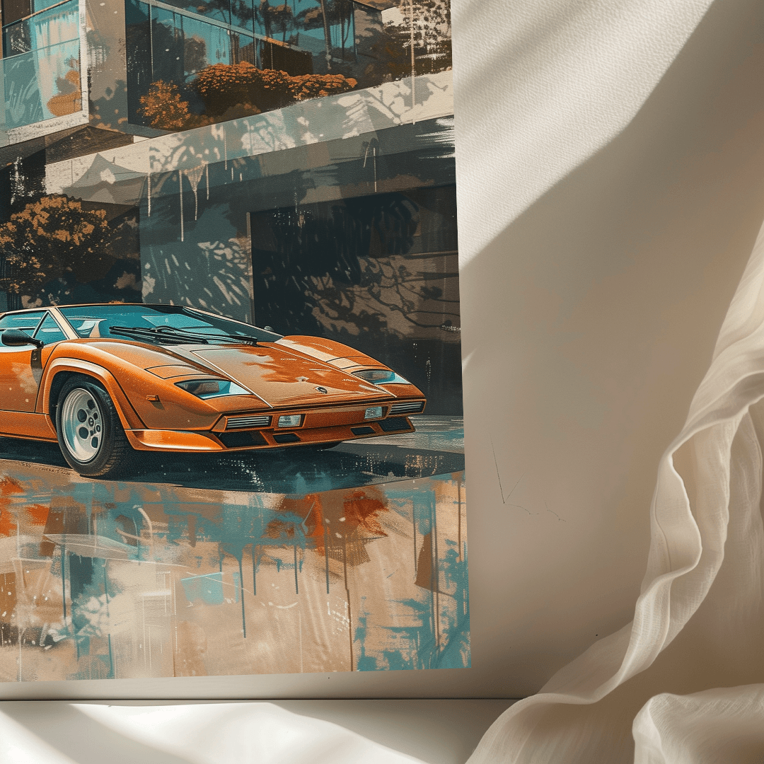 Lamborghini Lamborghini Countach at Modern Villa Canvas