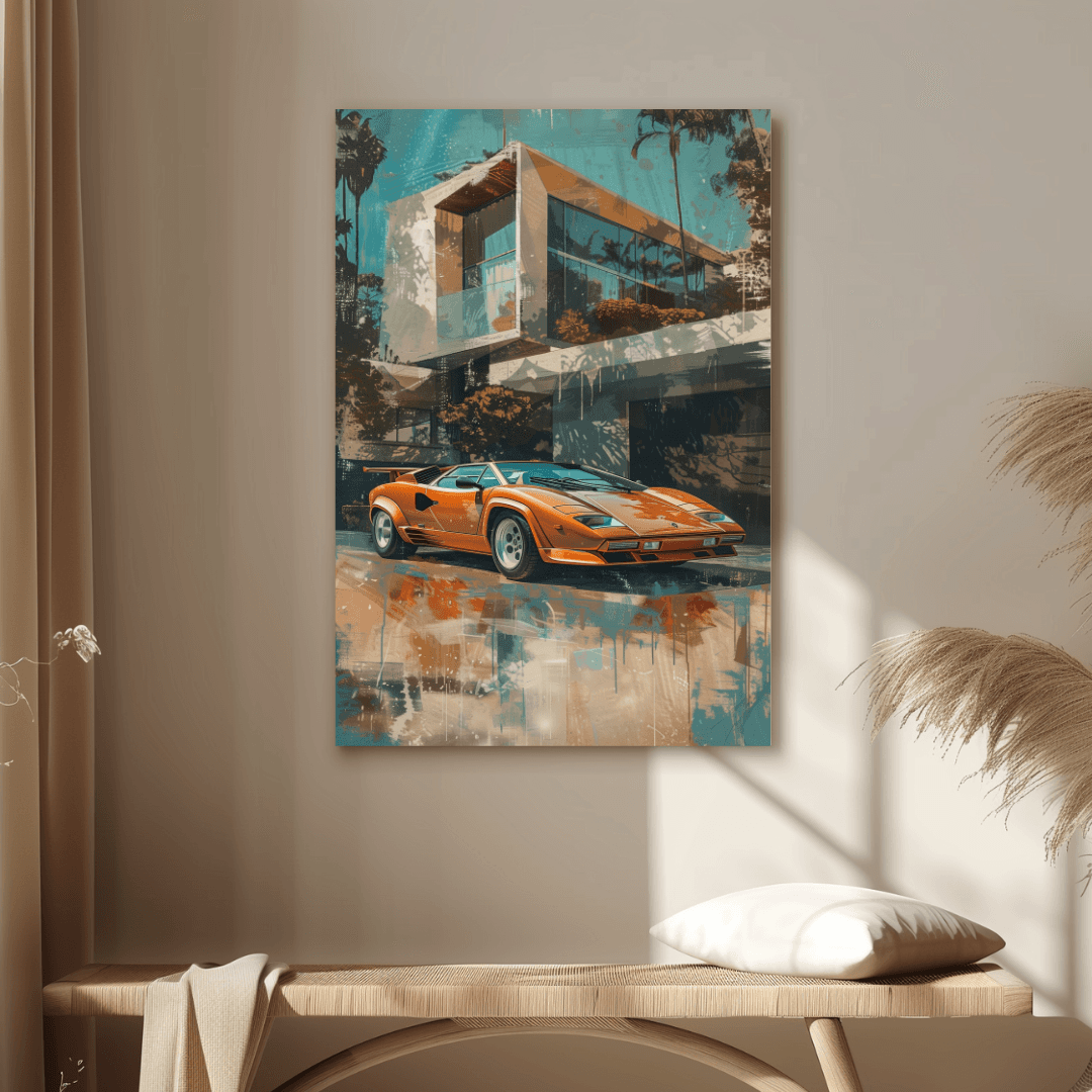 Lamborghini Lamborghini Countach at Modern Villa Canvas