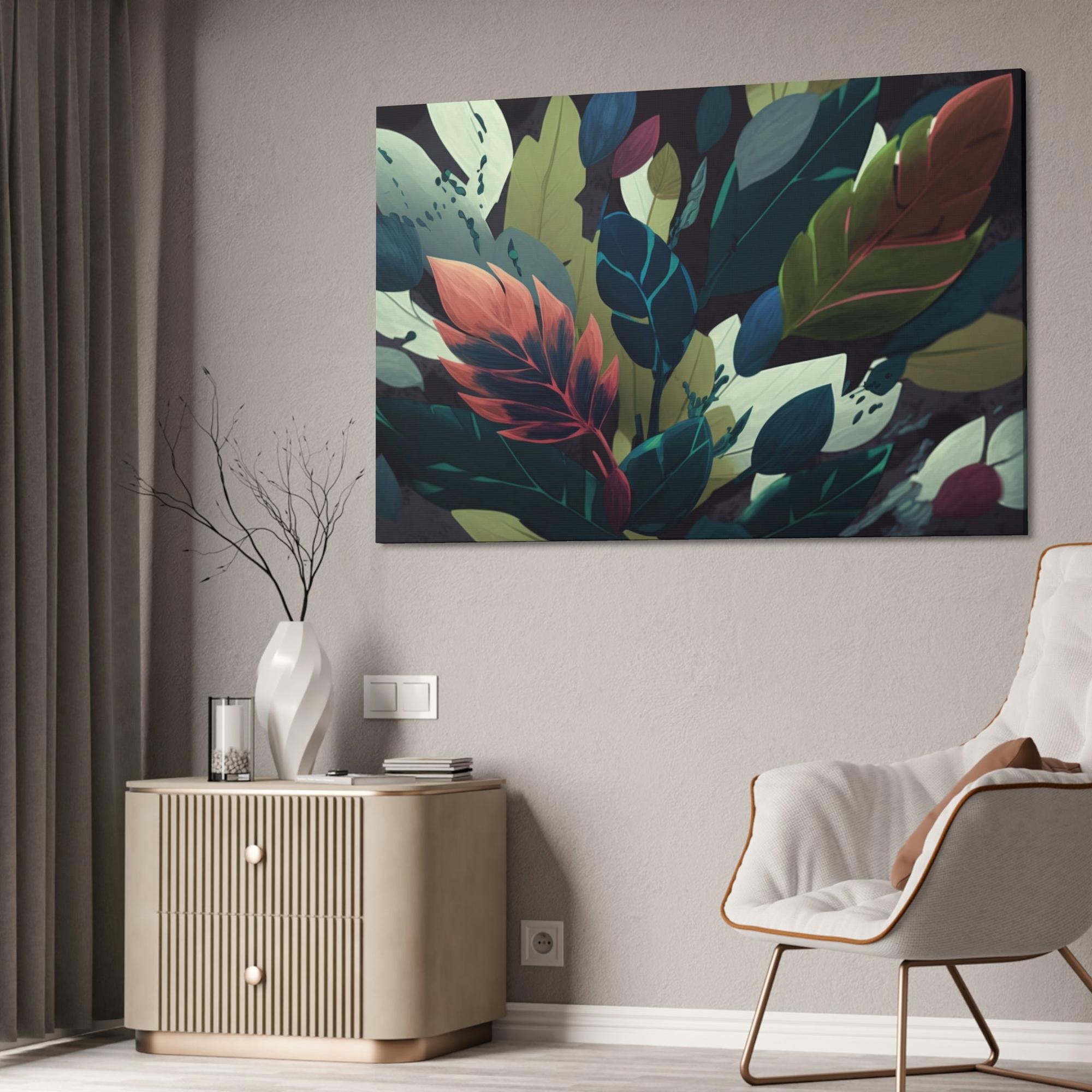 Abstract Botanical Floral Symphony: Canvas & Poster Print of Abstract Botanical Art