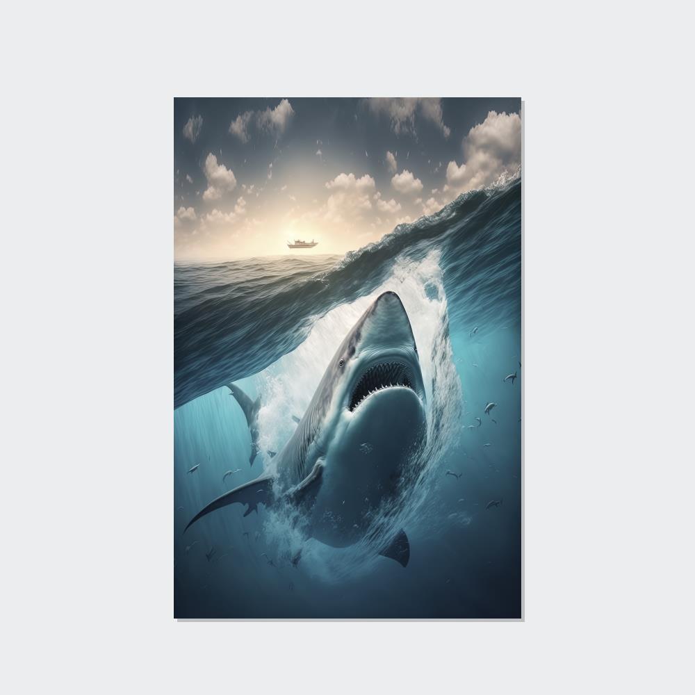 Sharks Oceanic Predator: A Sharks' Canvas Masterpiece