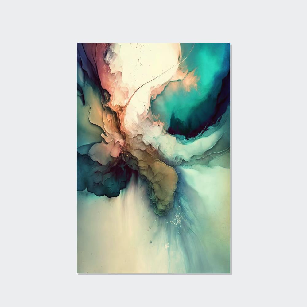 Teal Abstract Art The Depths of Teal: Abstract Creation