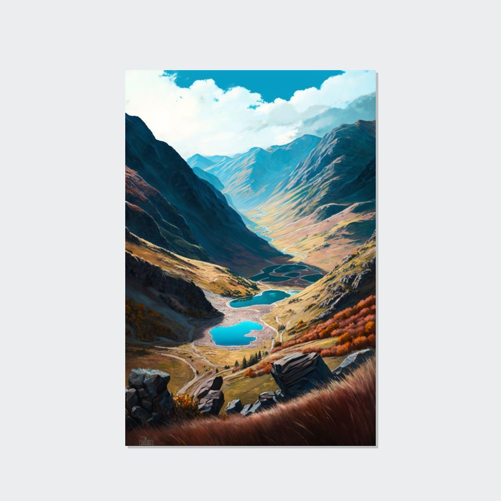 Valleys The Enchanting Valley: High-quality Wall Art and Canvas Print