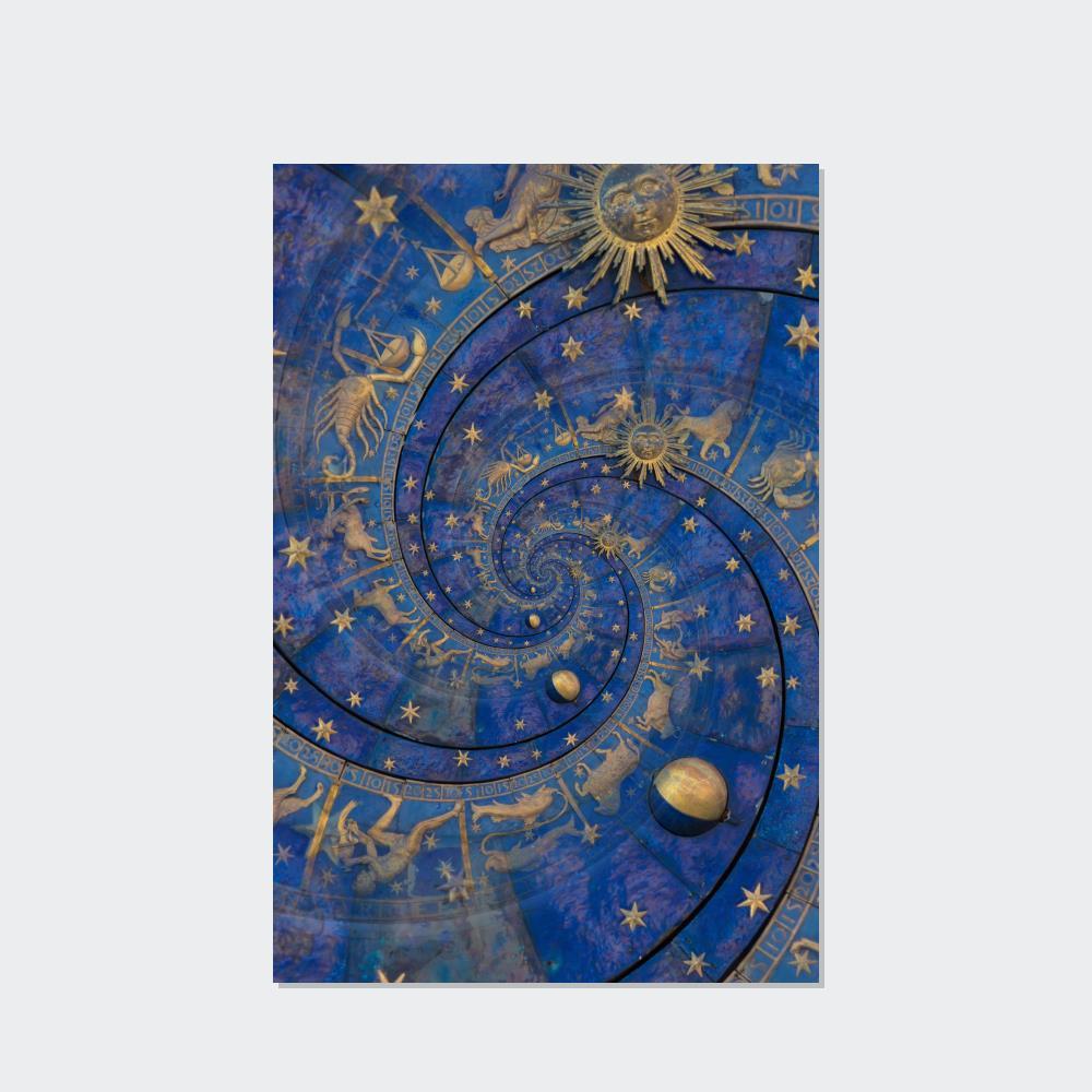 Zodiac Zodiac Symbols in the Sky: Abstract Framed Poster Art for Home