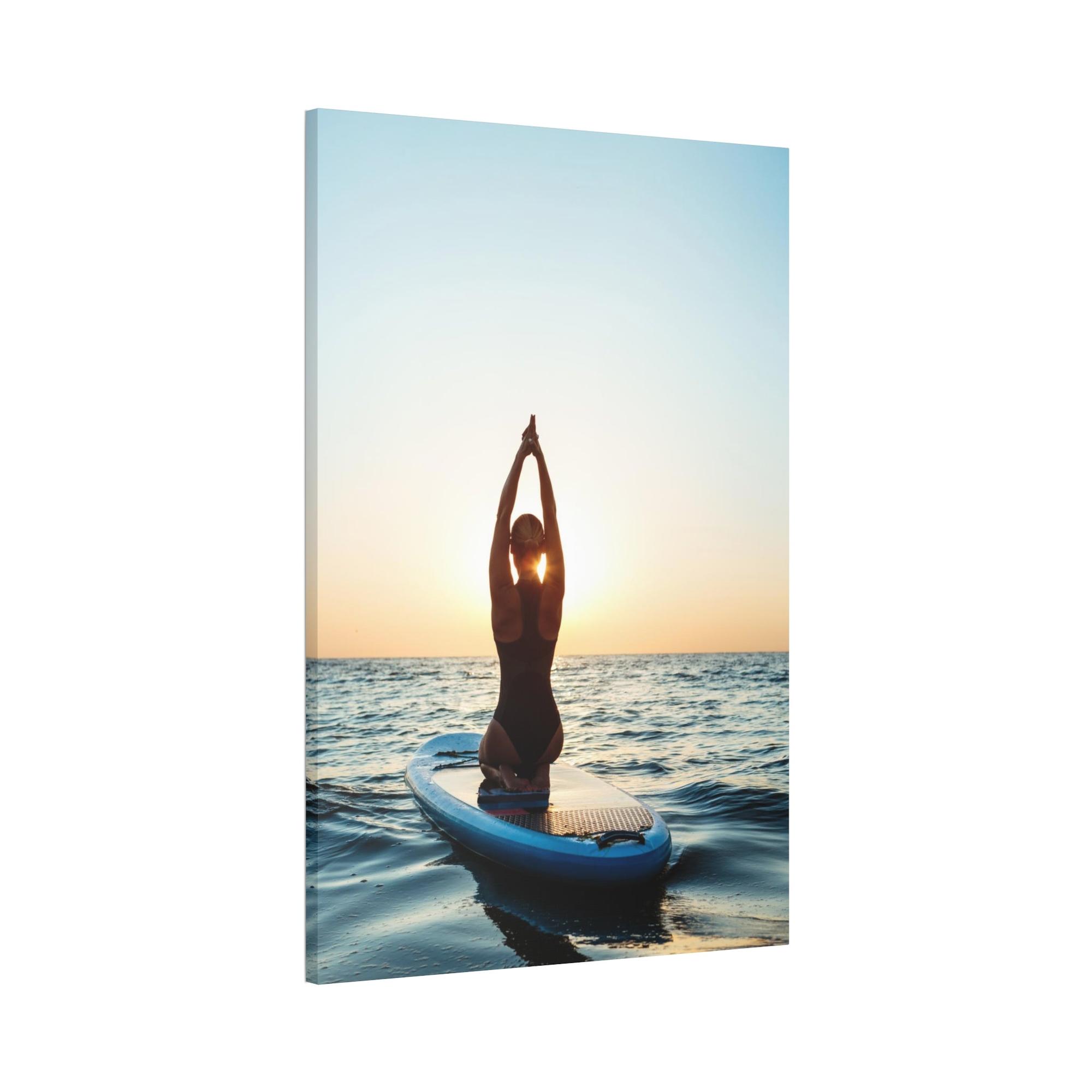 Relax Find Your Peace: Wall Art of a Relaxing Sunset on Natural Canvas