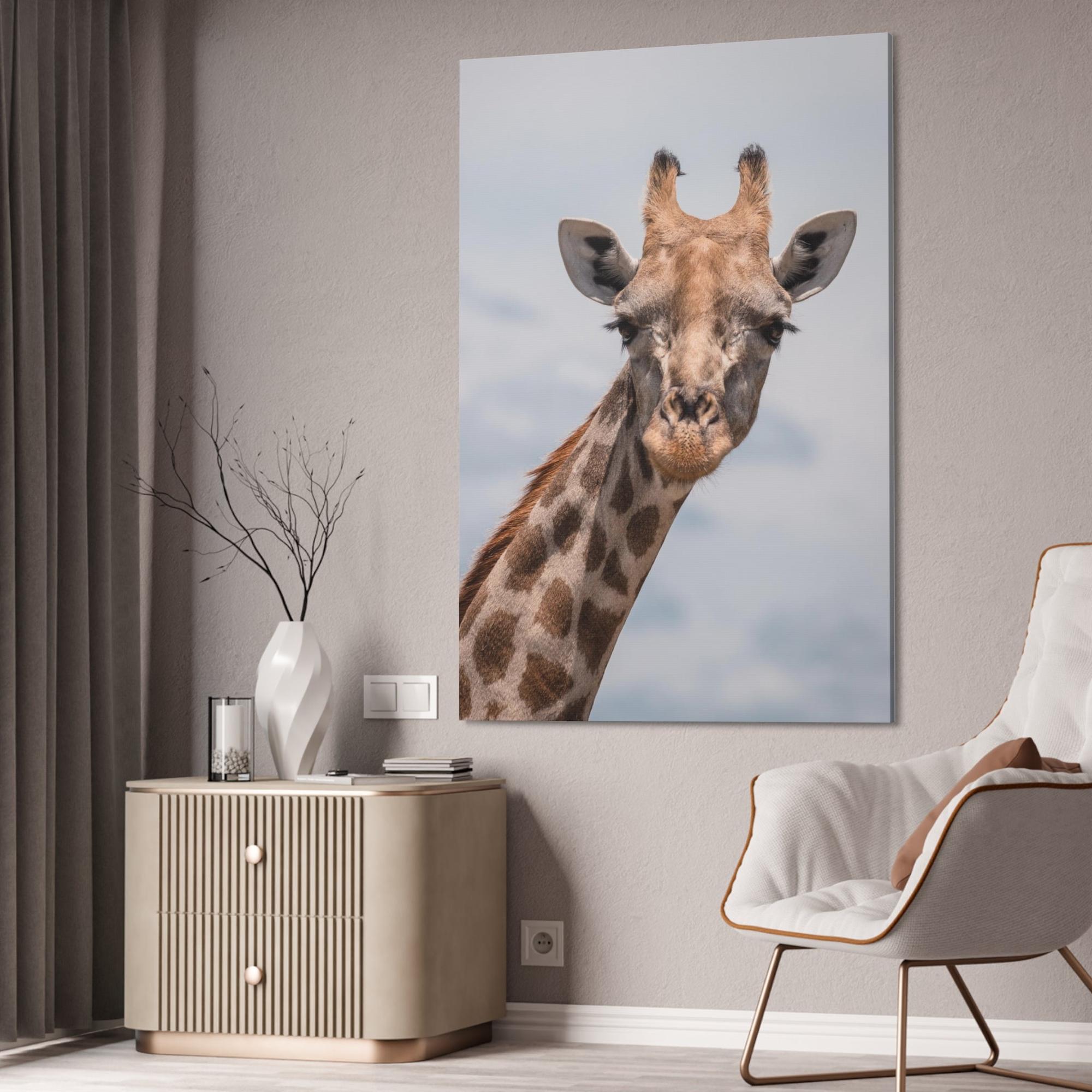 Giraffes Captivating Creature: A Stunning Giraffe on Canvas & Poster