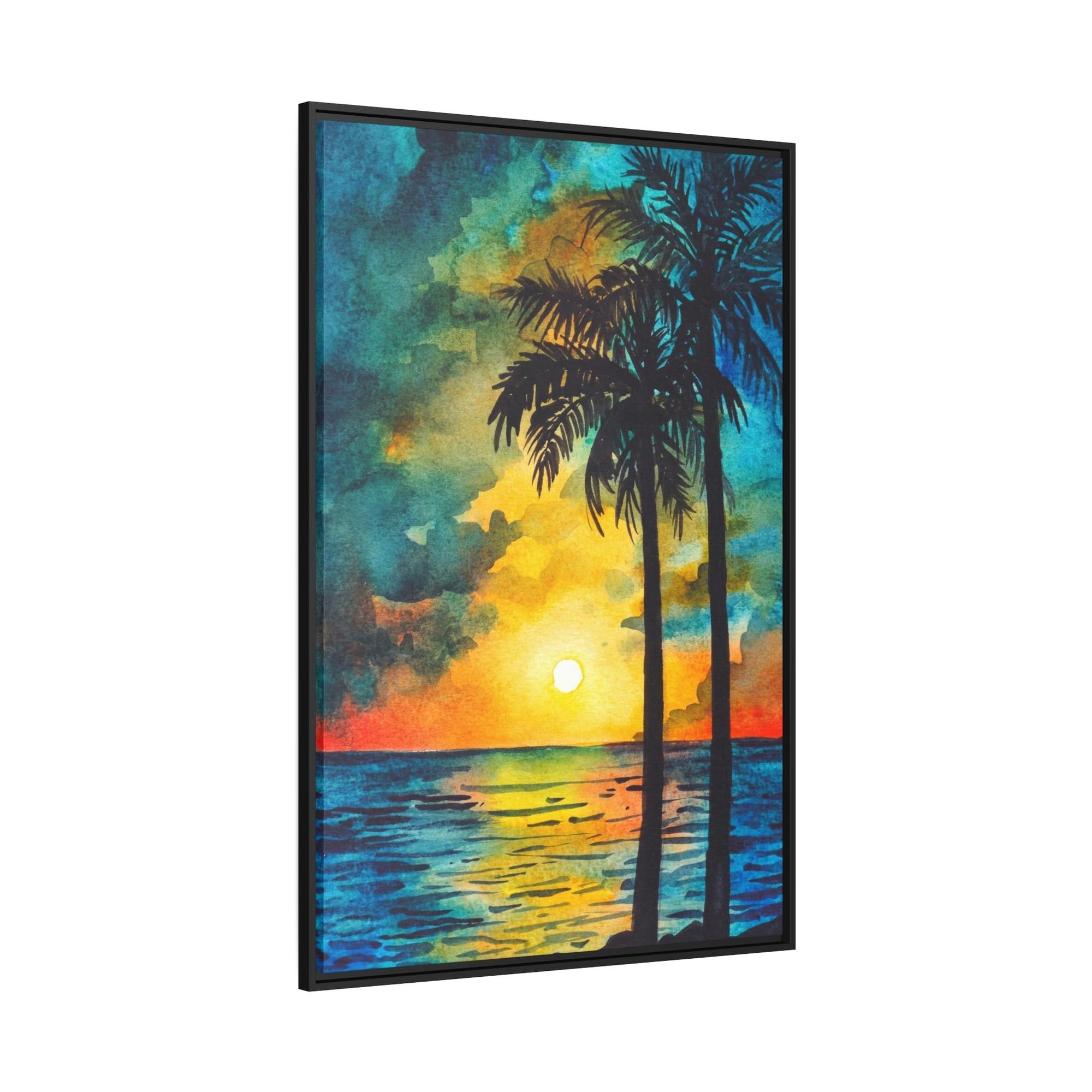 Island Beach Beachfront Beauty: Art Print of a Gorgeous Island Beach on a Natural Canvas
