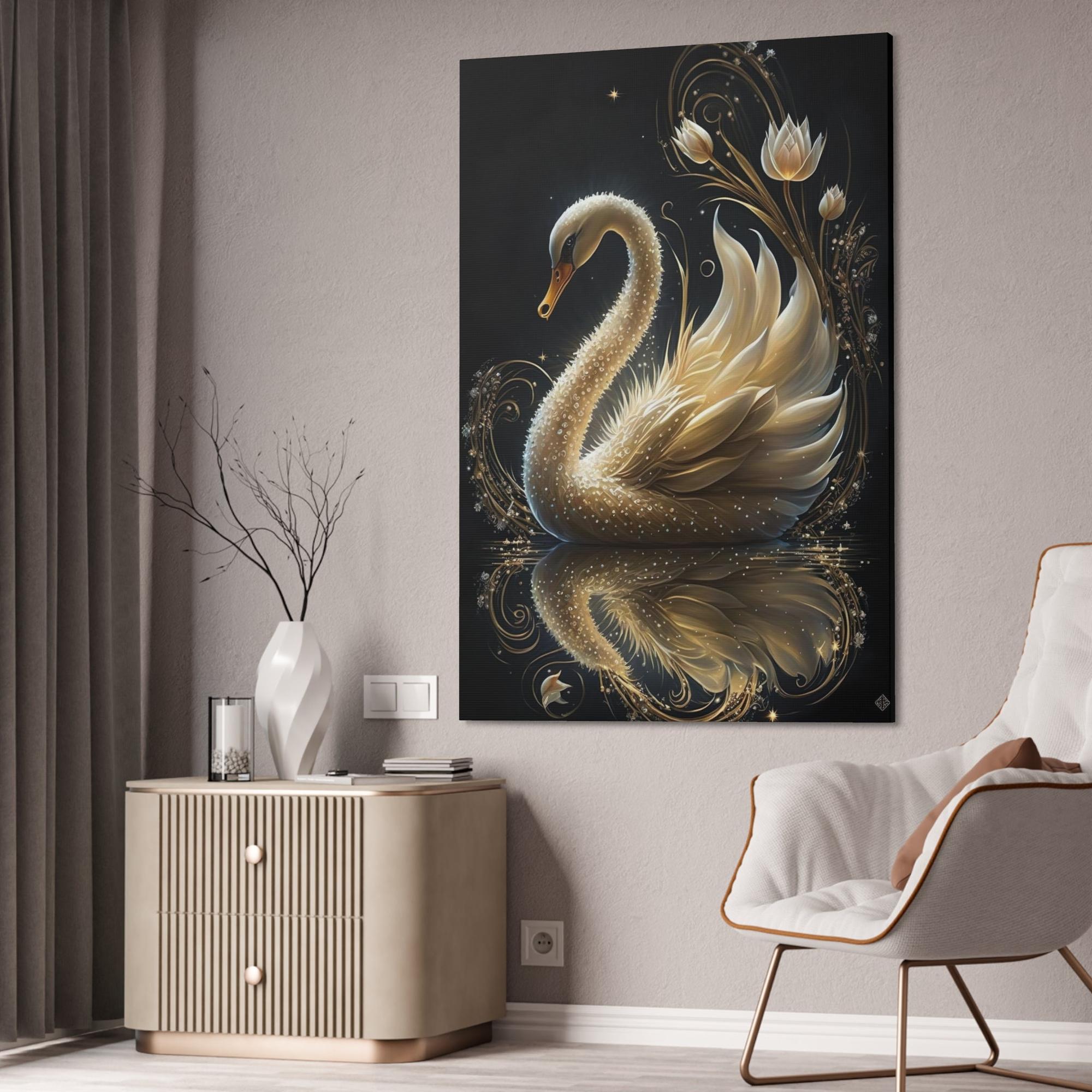 Swans The Majesty of Nature: Wall Art Celebrating the Beauty of Swan and Their Natural Environment