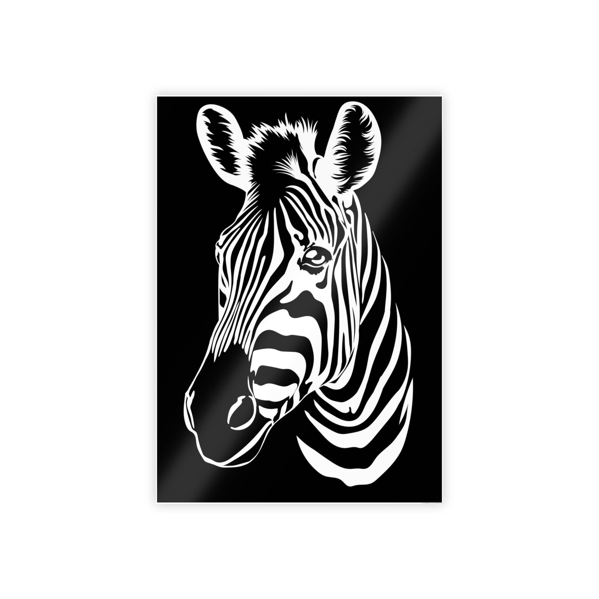 Zebras Black and White Wonder: Zebra Print on High-Quality Canvas