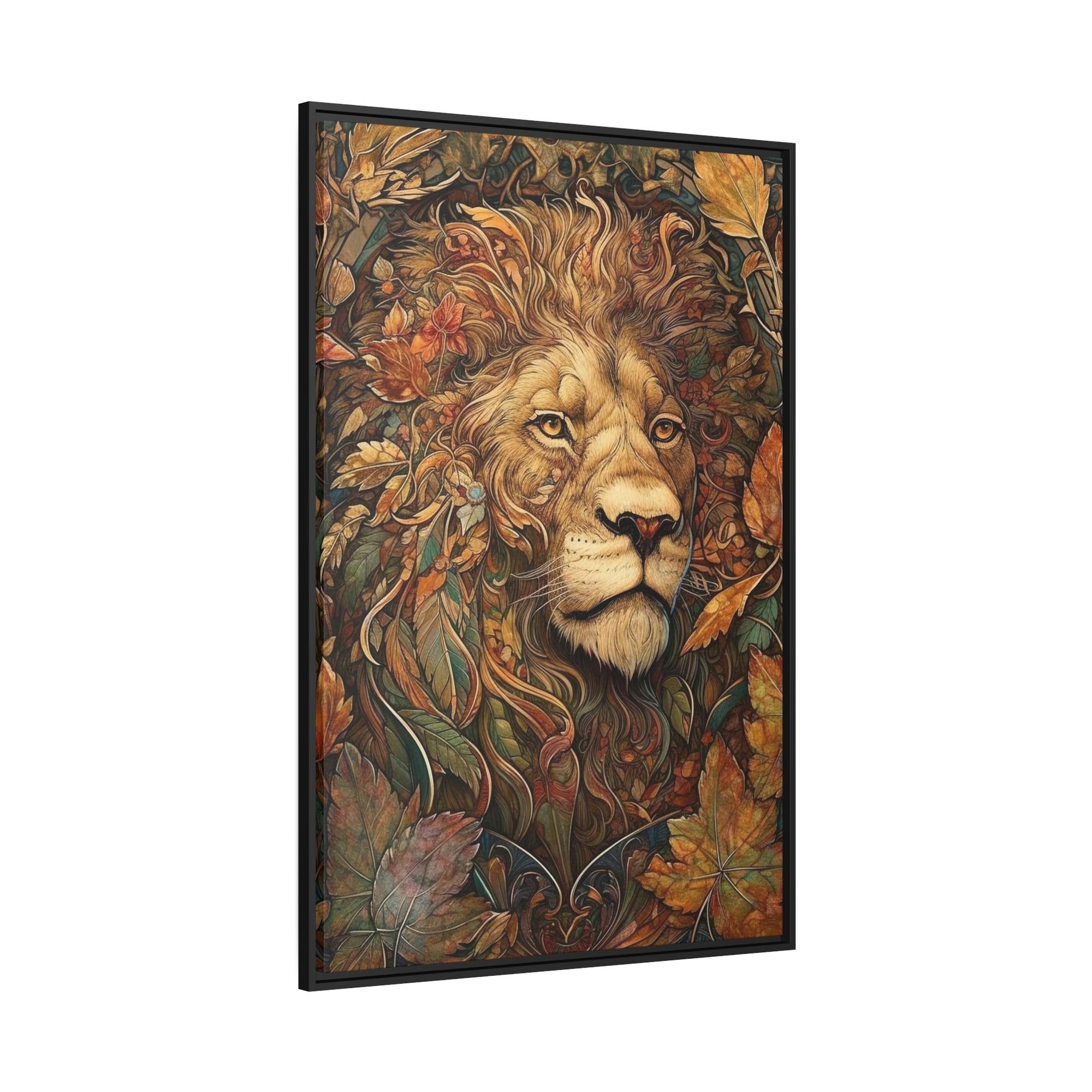 Lions Roaring Beauty: Natural Canvas Print of the Magnificent Lion