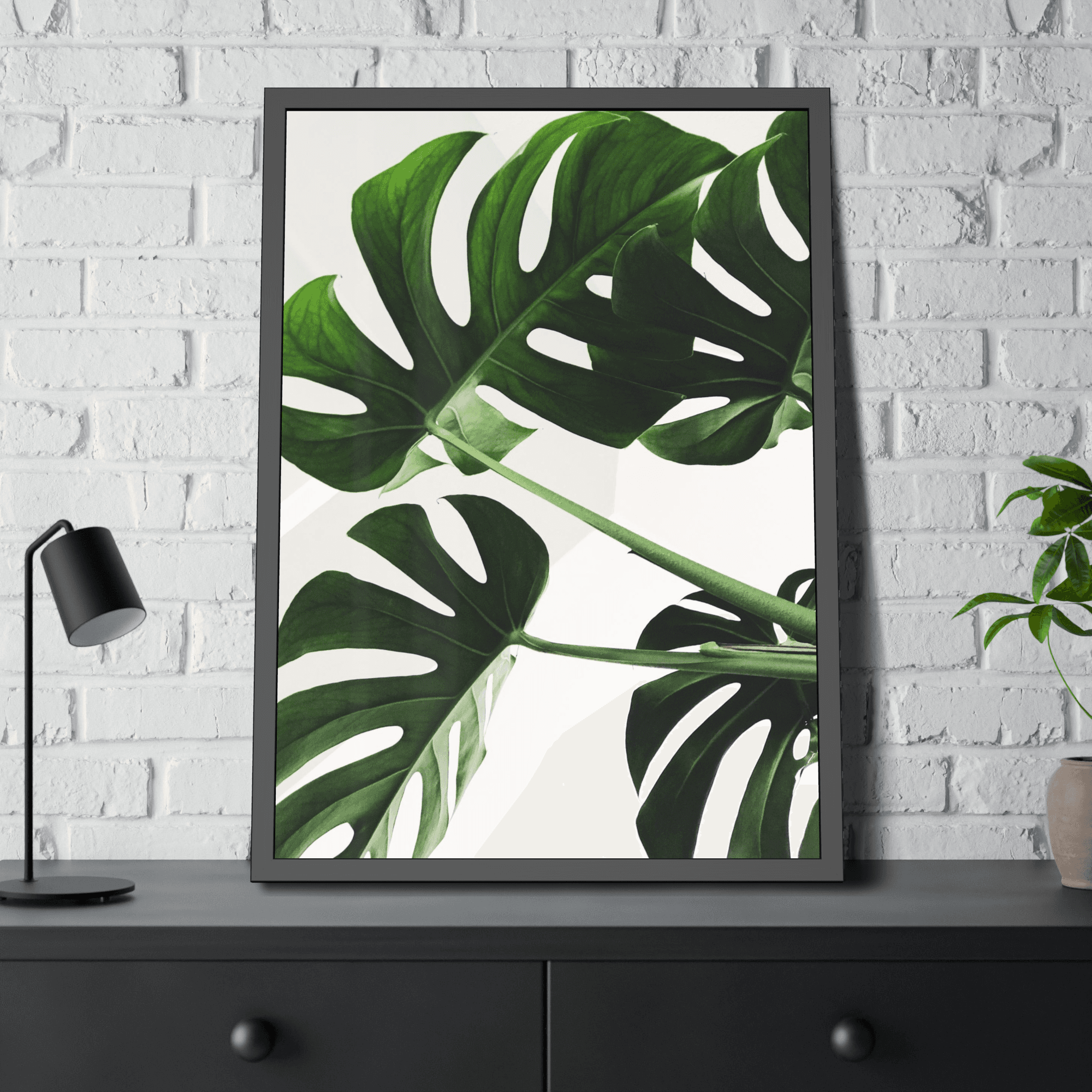 Abstract Minimalist Framed Minimalism: Natural Canvas Art for a Chic Wall Decor