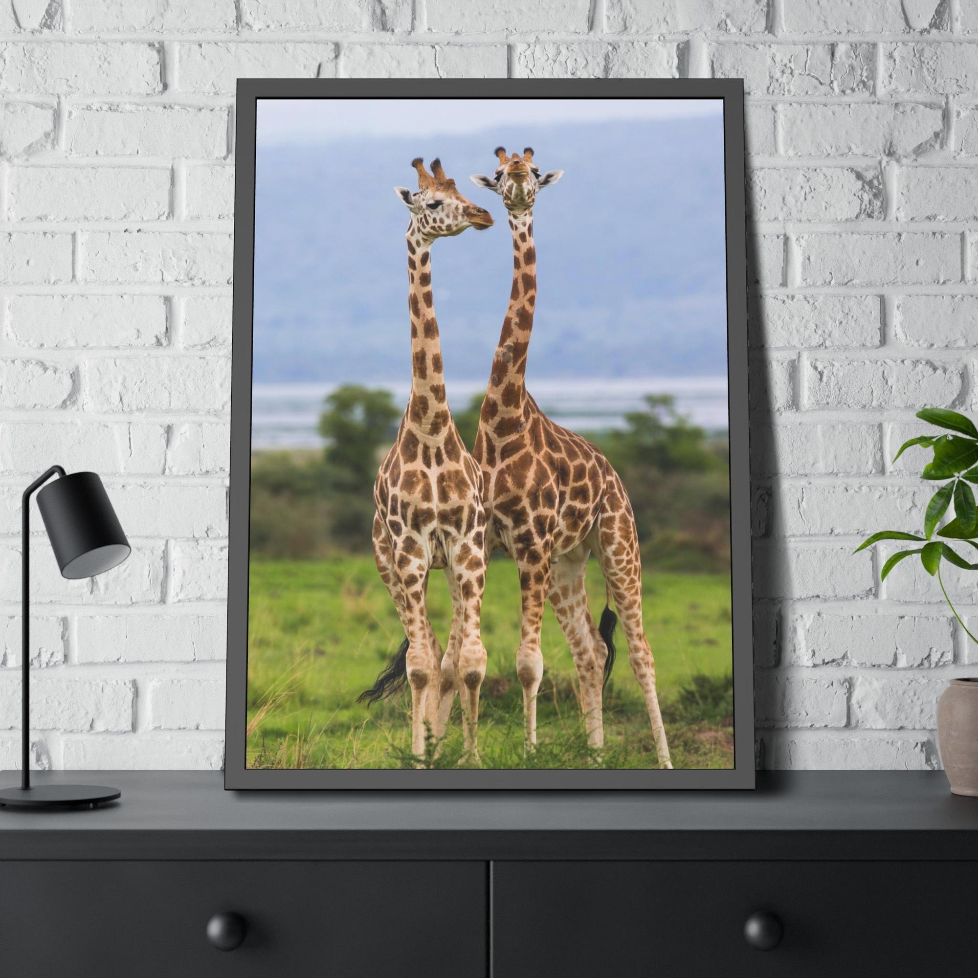 Giraffes Giraffed in Motion: A Stunning Artistic Interpretation on Canvas & Poster