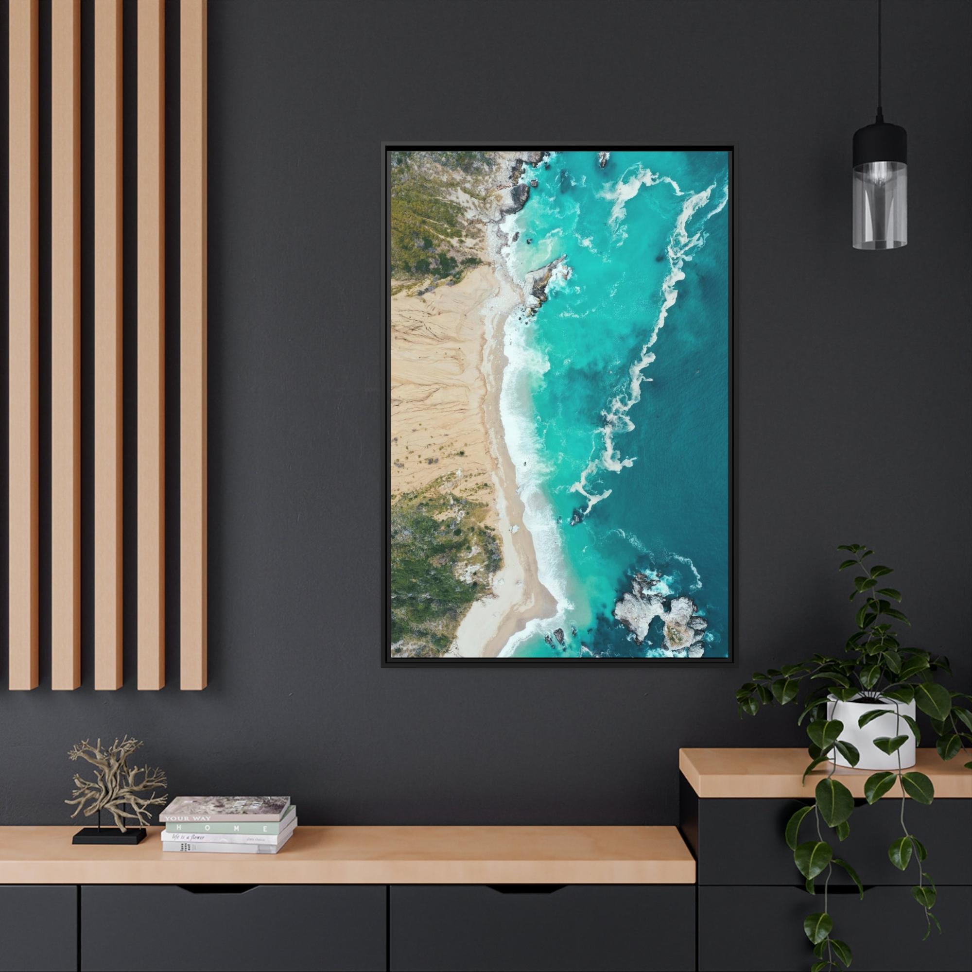 Island Beach Seaside Splendor: Wall Art of a Majestic Island Beach on Canvas