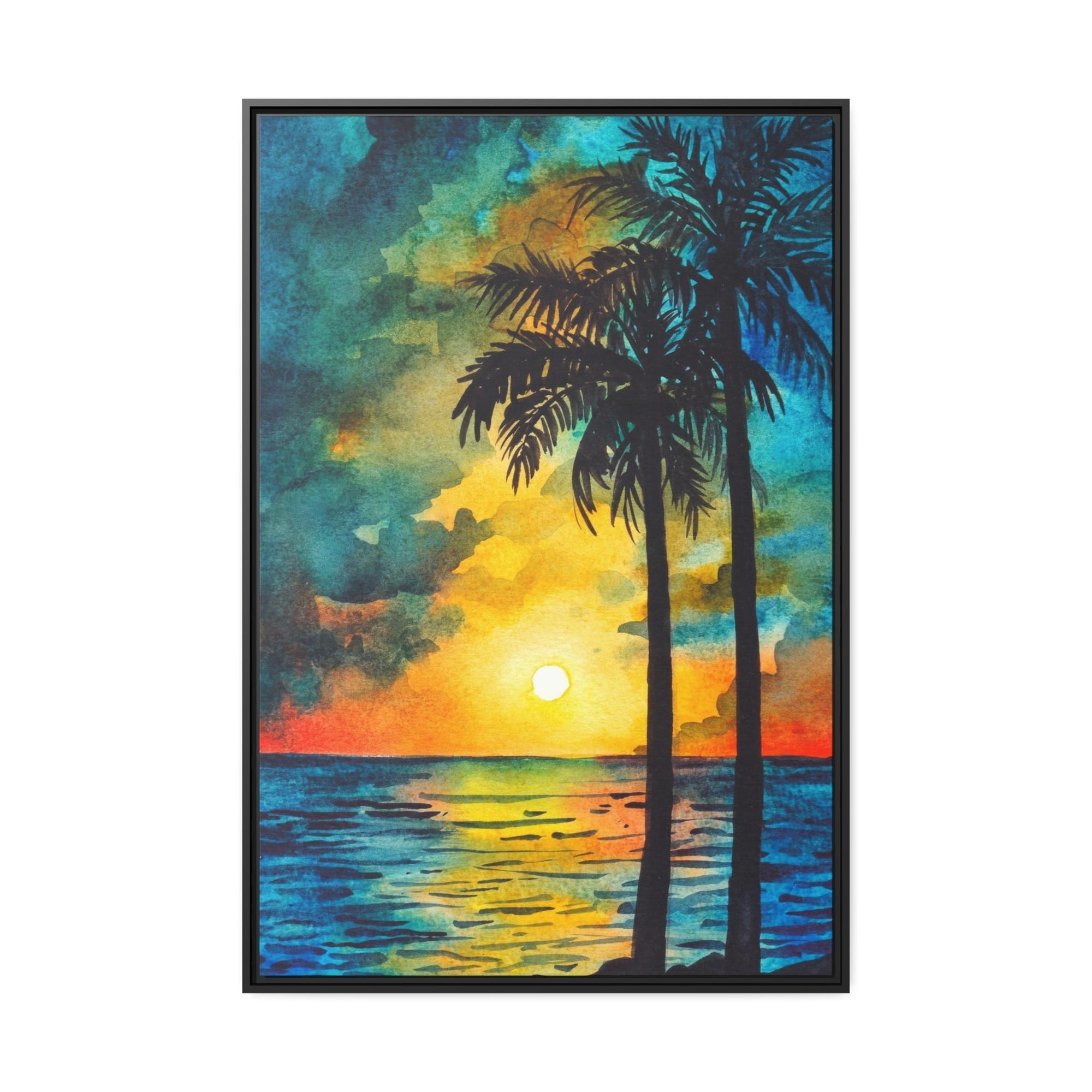 undefined Beachfront Beauty: Art Print of a Gorgeous Island Beach on a Natural Canvas