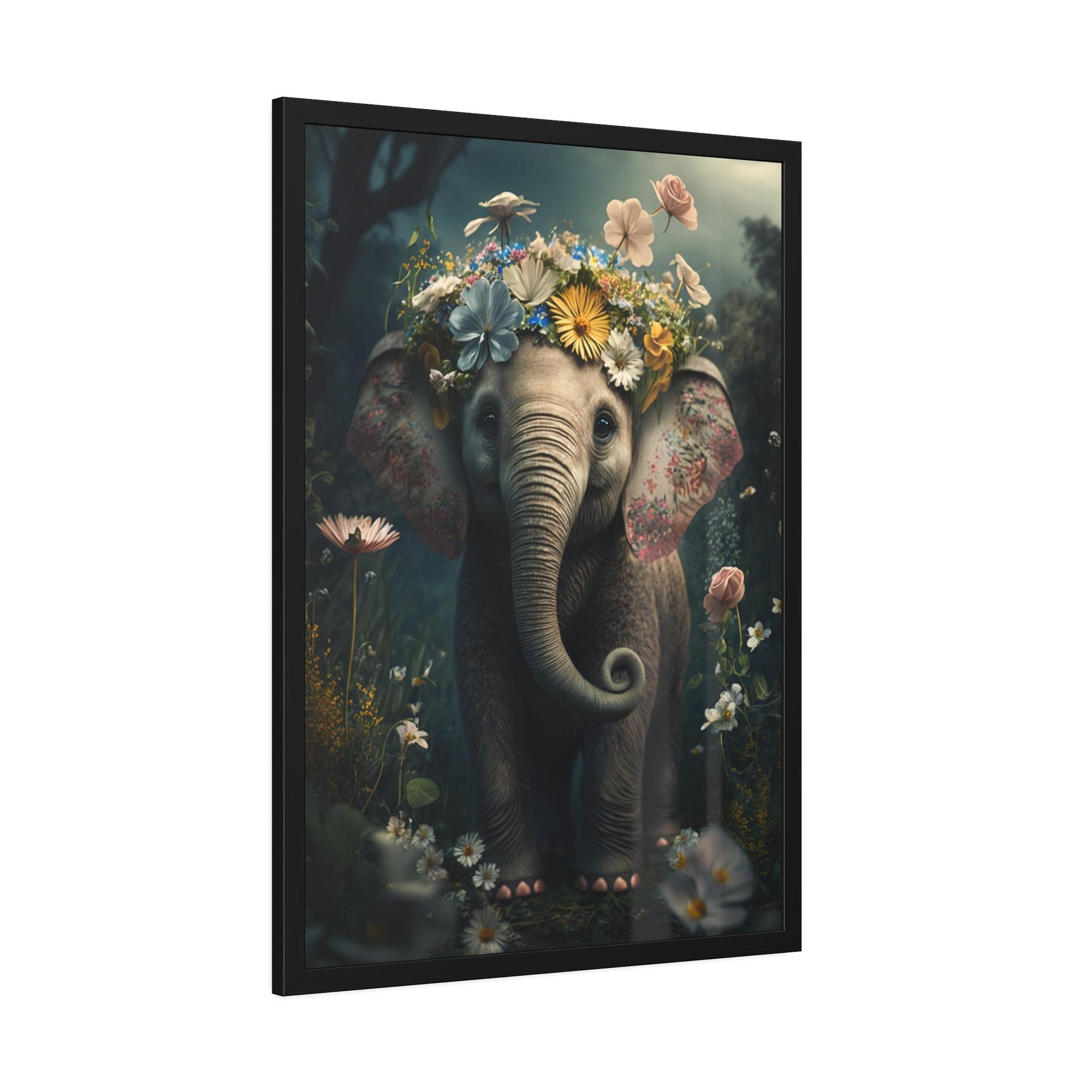 Elephants Jungle Majesty: Canvas Print of Elephants and Exotic Plants