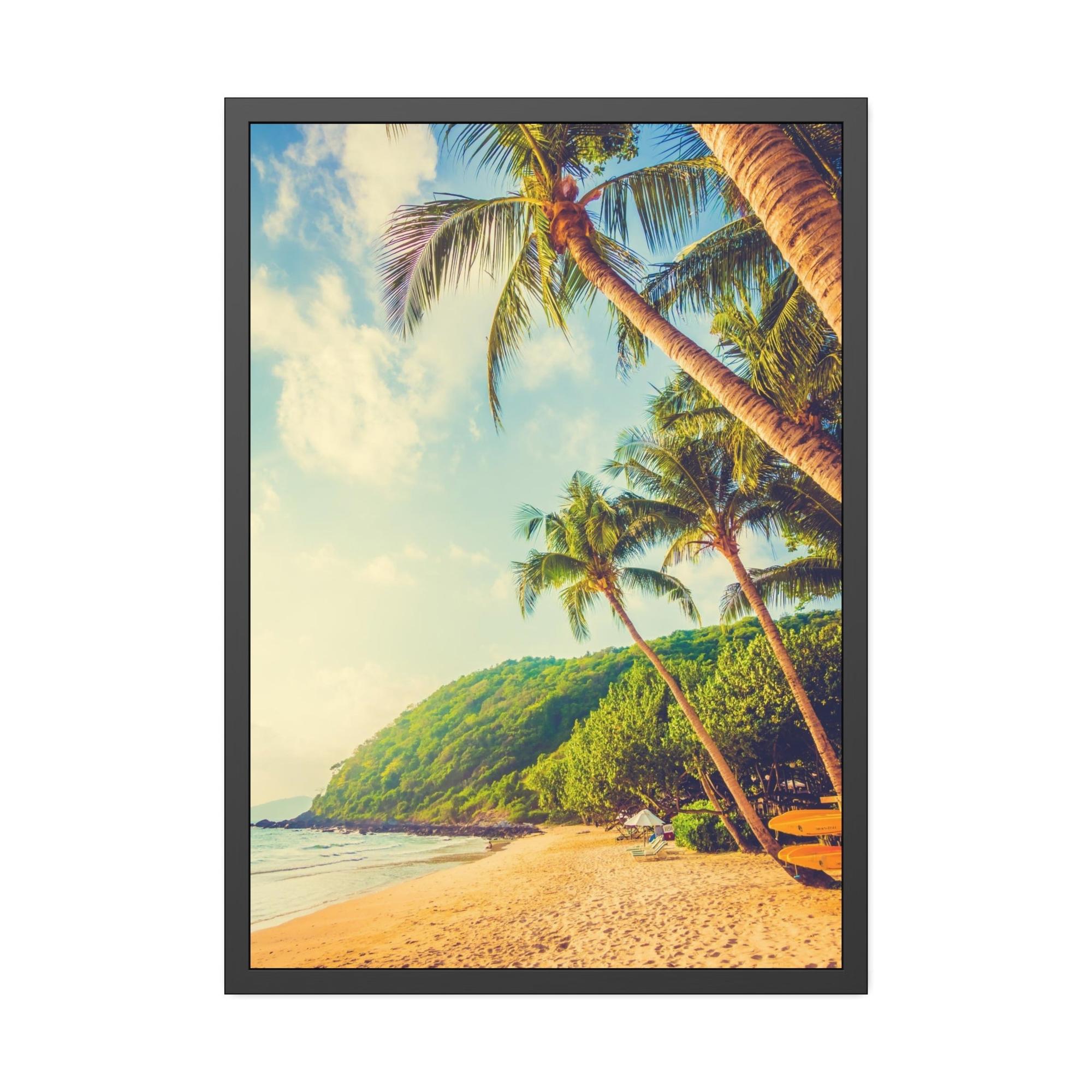 Island Beach Island Adventure: Art Print of a Thrilling Beach on a Natural Canvas