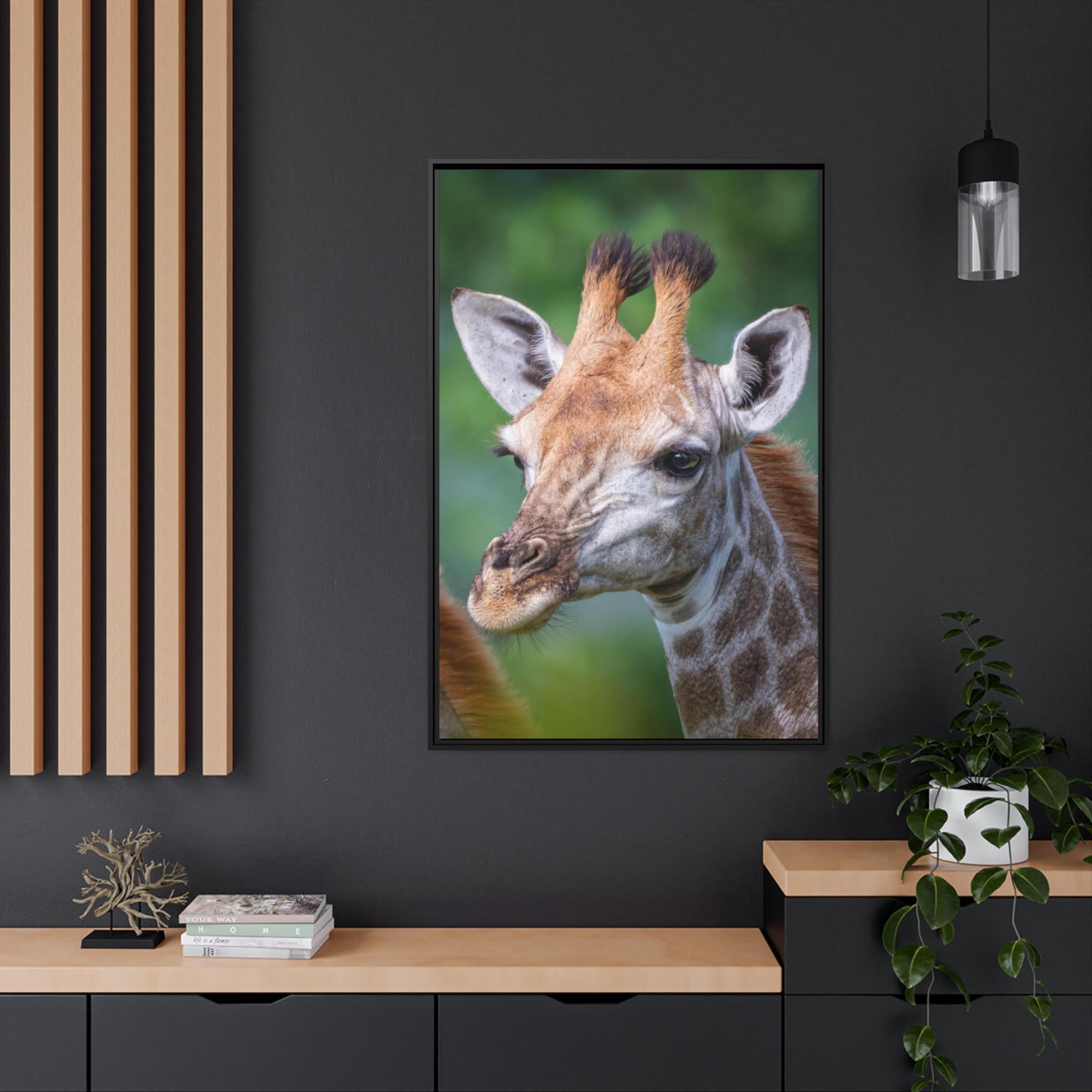 undefined Regal Beauty: A High-Quality Canvas Print of a Giraffe's Elegance