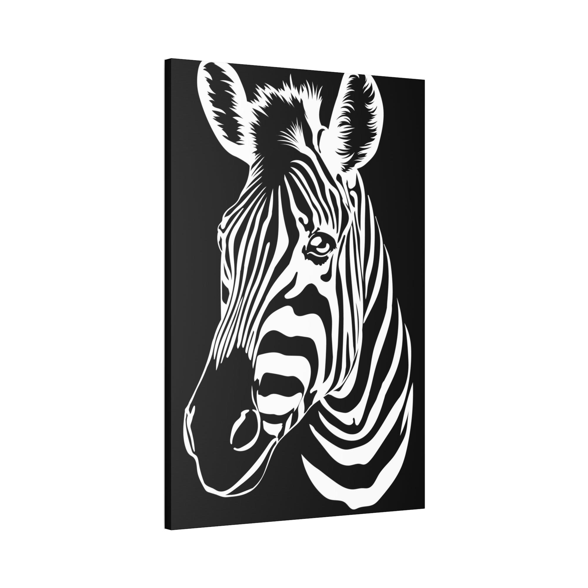 Zebras Black and White Wonder: Zebra Print on High-Quality Canvas