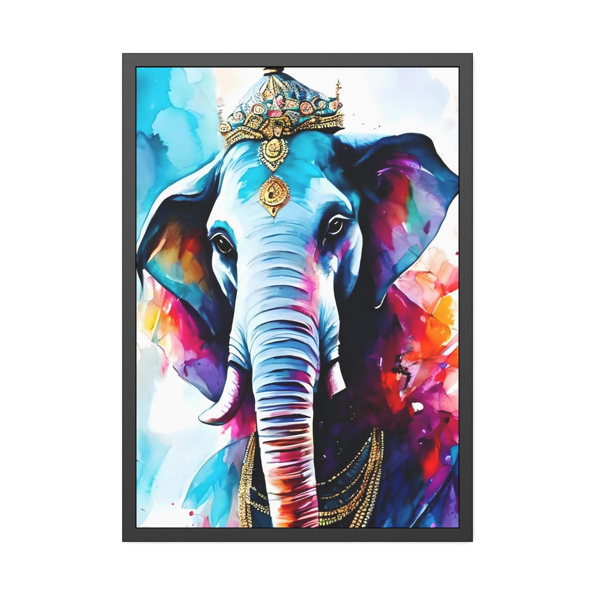 Elephants Safari Adventure: Artistic Print on Canvas of Elephant