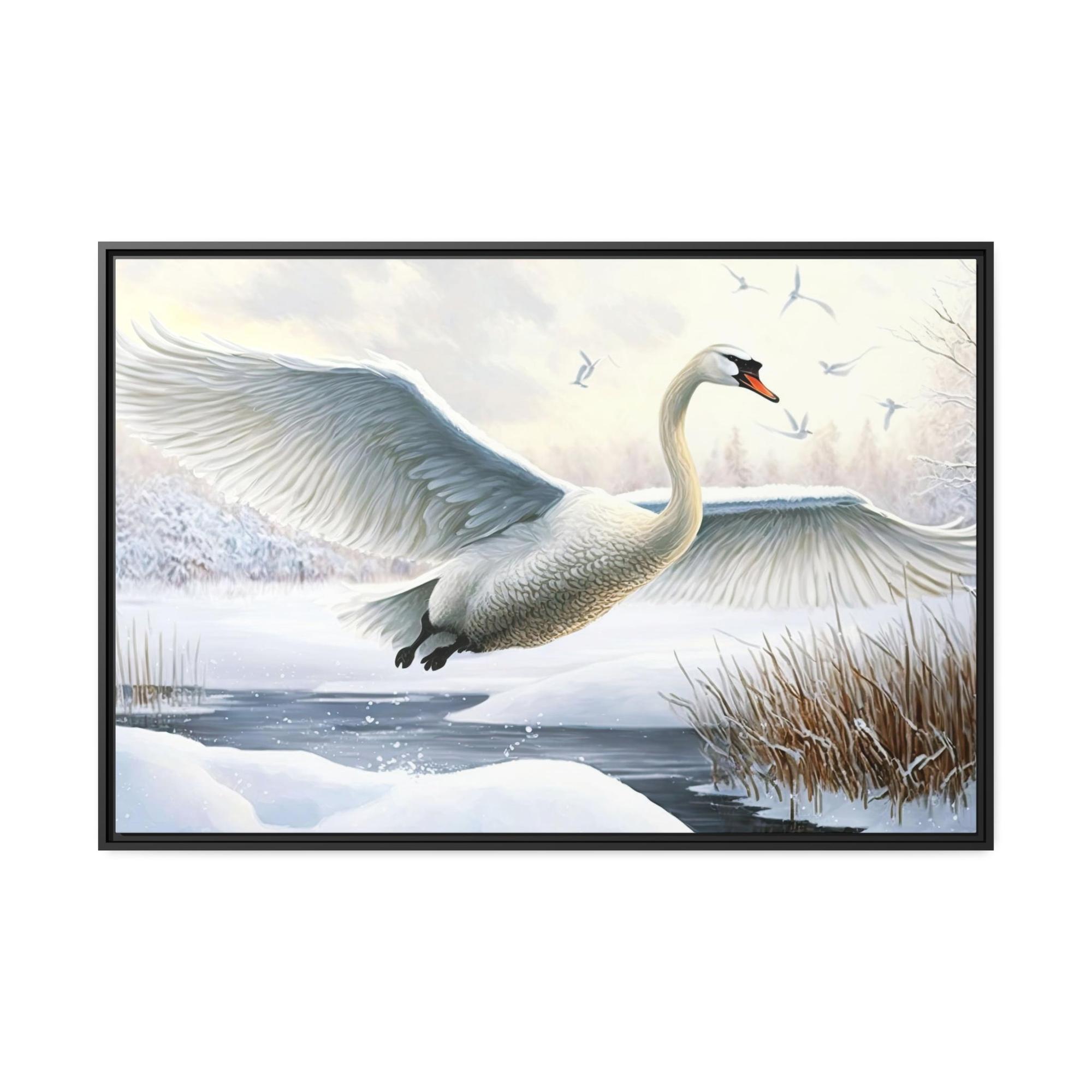 undefined The Art of Nature: Natural Canvas Print of Swans in Their Natural Habitat
