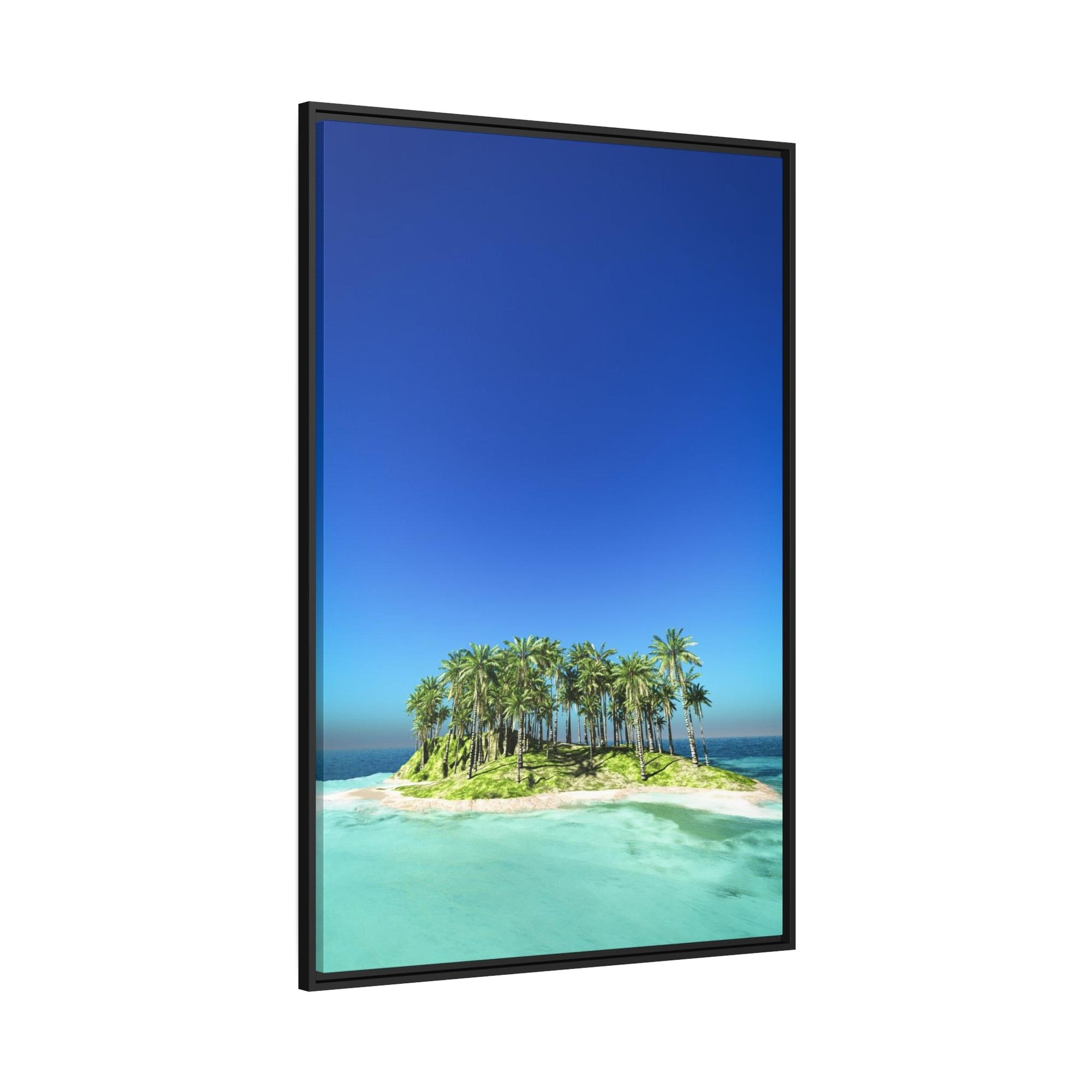 Island Beach Coastal Charm: Print on Canvas of a Beautiful Beach on an Island