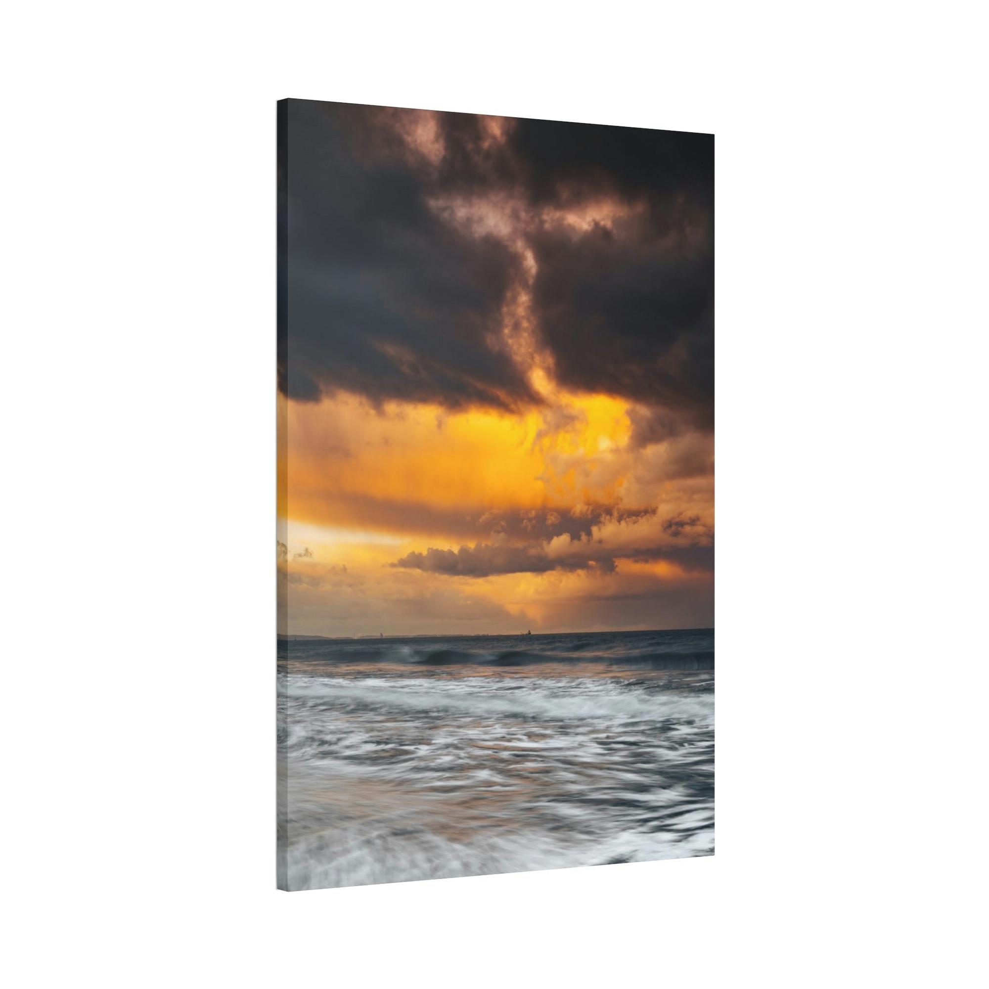 Beaches Ocean Waves: Natural Canvas Print of Beach Landscape