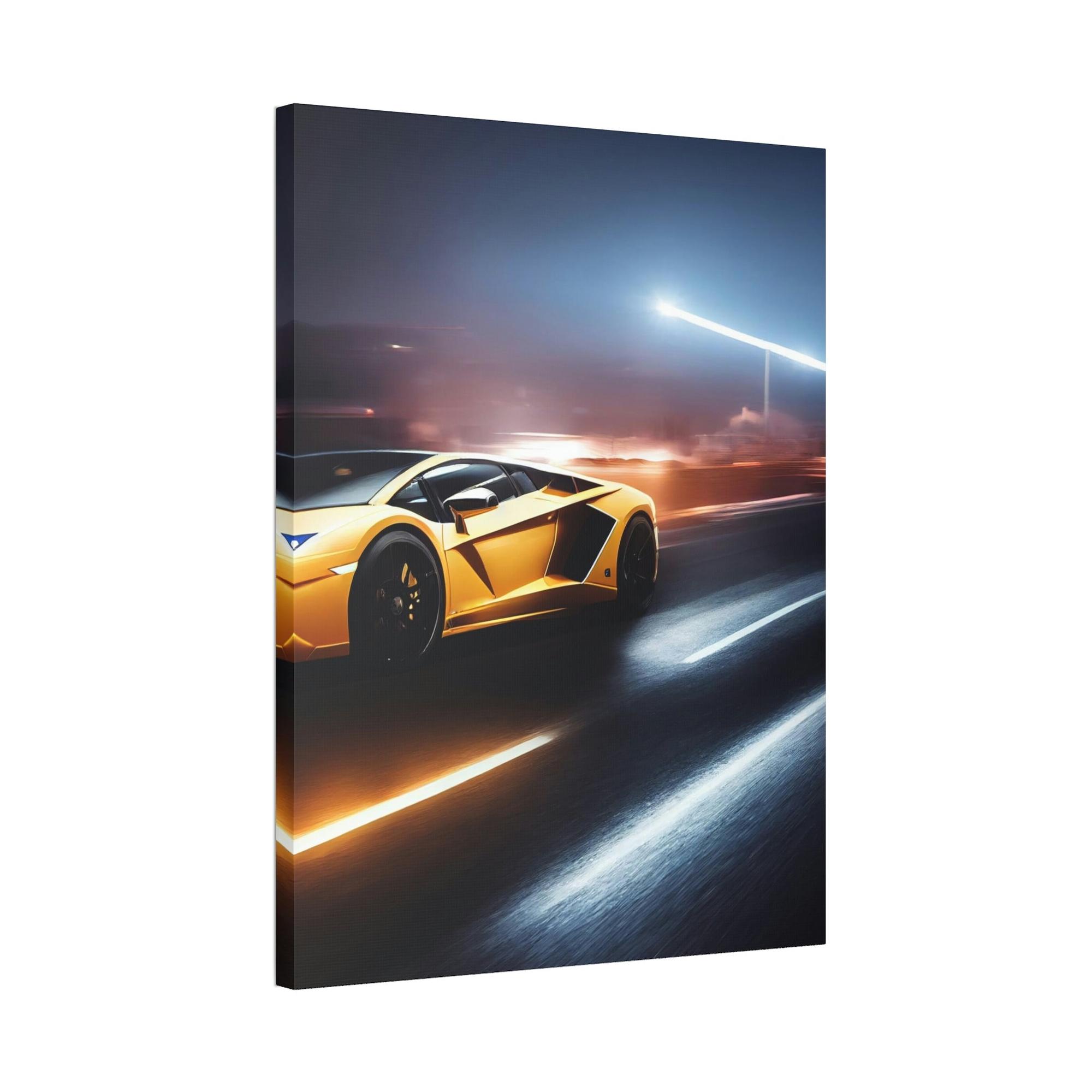 Auto Racing Racing at its Finest: Framed Canvas & Posters Print of Auto Racing