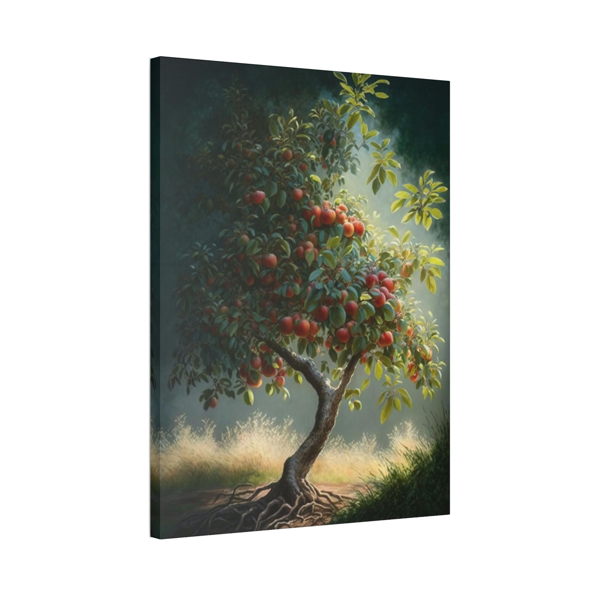 Apple Trees Apple Trees in the Meadow: Canvas Wall Art Print on Canvas of Rural Scenery