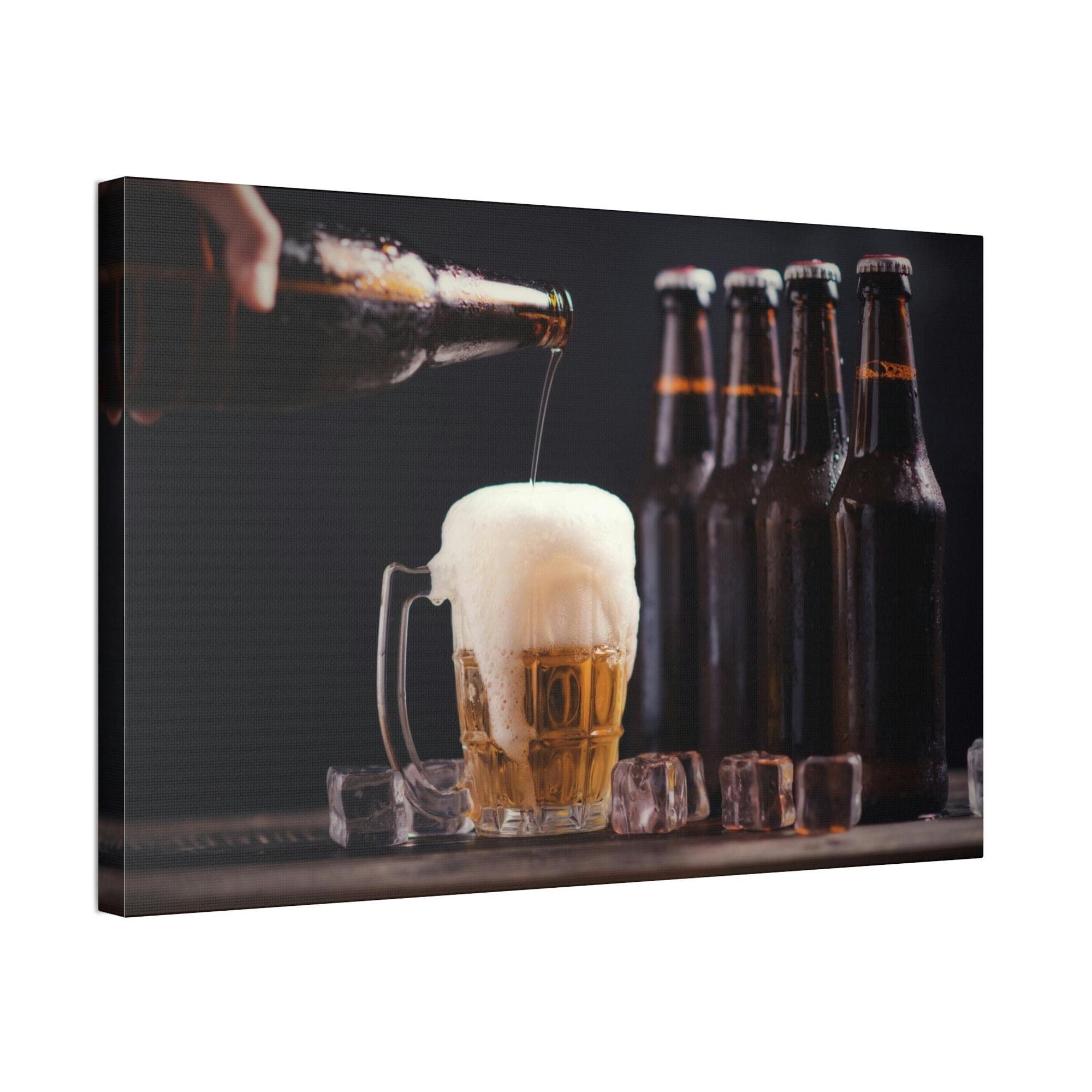Beer Brewmaster's Delight: Artistic Canvas Print of a Beer Flight