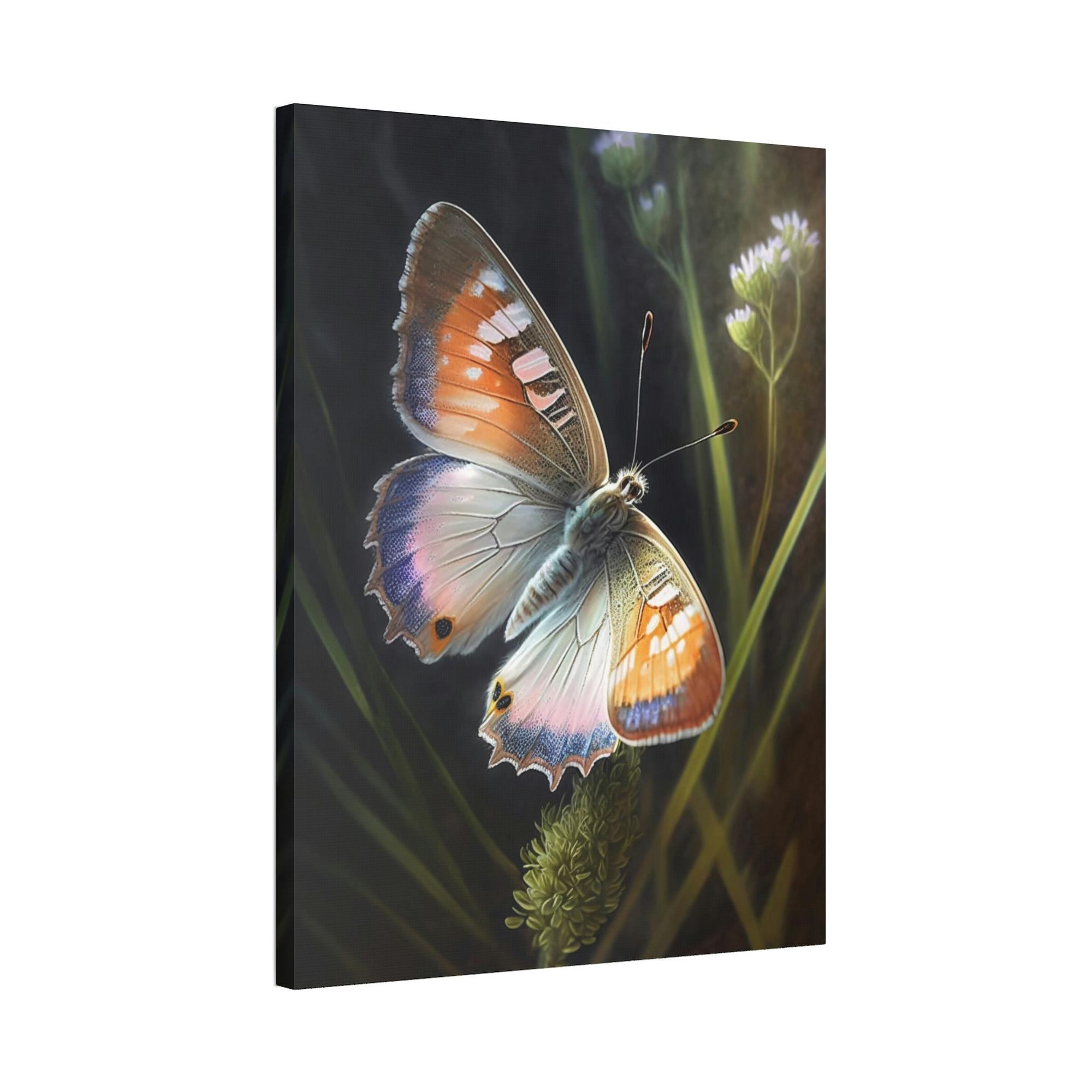 Butterflys Butterfly's Solitude: Framed Poster & Canvas Print of One Insect in Tranquility