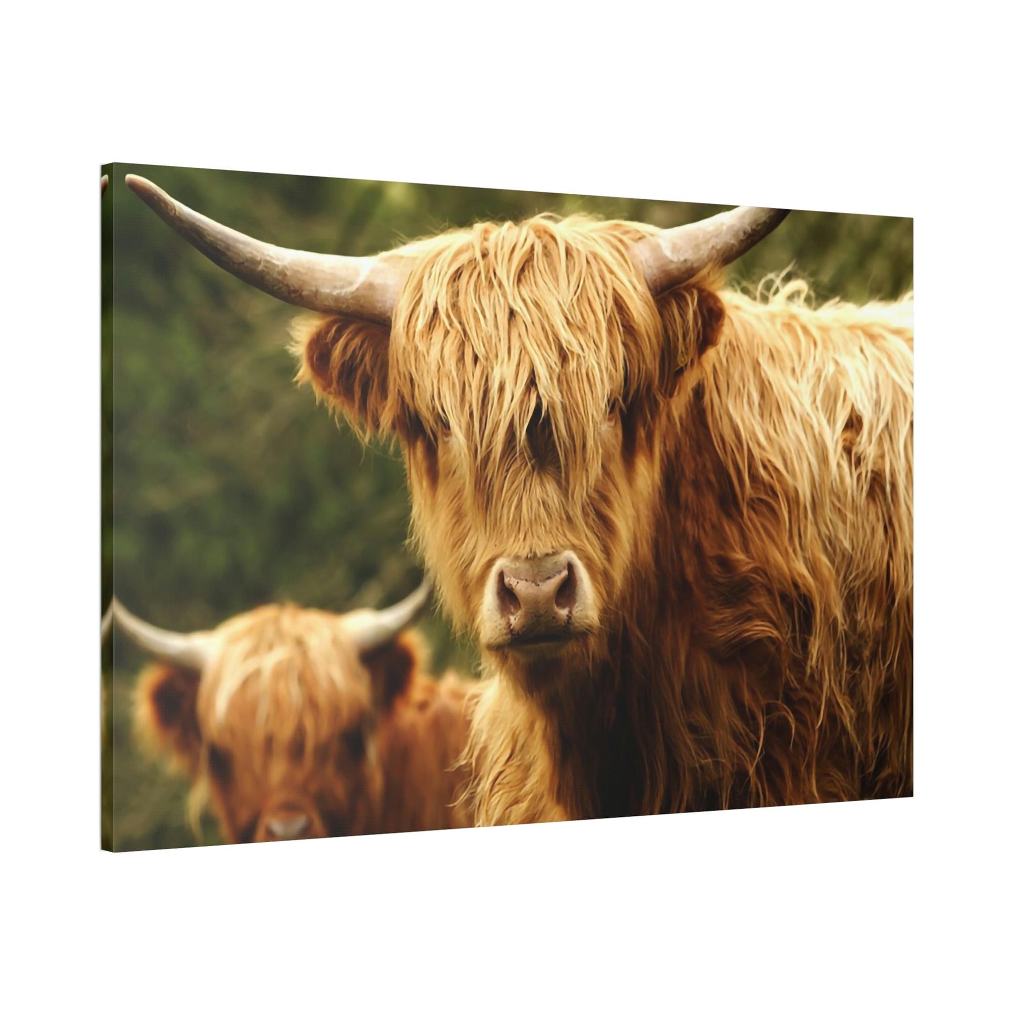 Highland Cow Highland Cow Family Grazing: Poster & Framed Wall Art