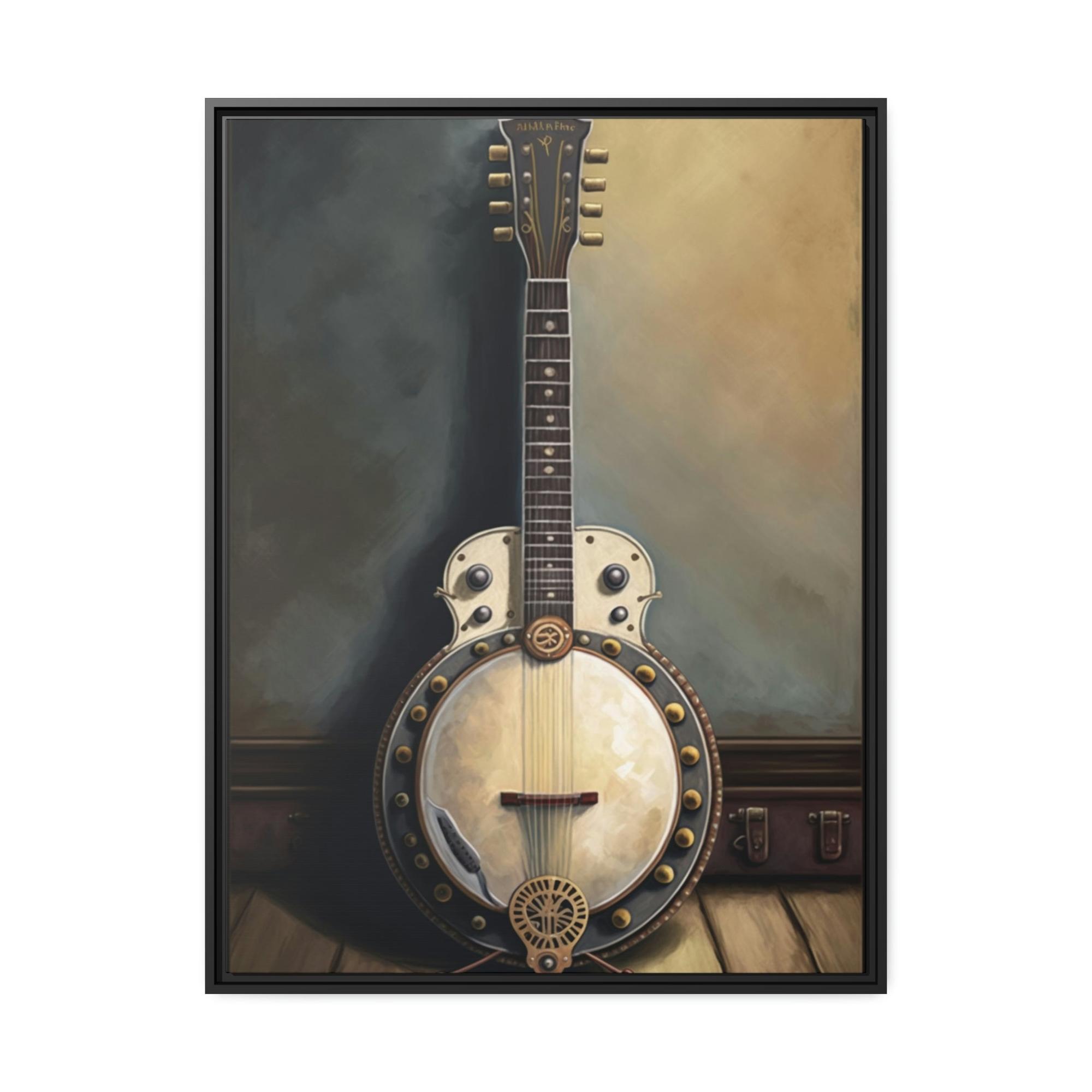 Banjo Old-Time Charm: Vintage Banjo Poster & Canvas for Your Wall