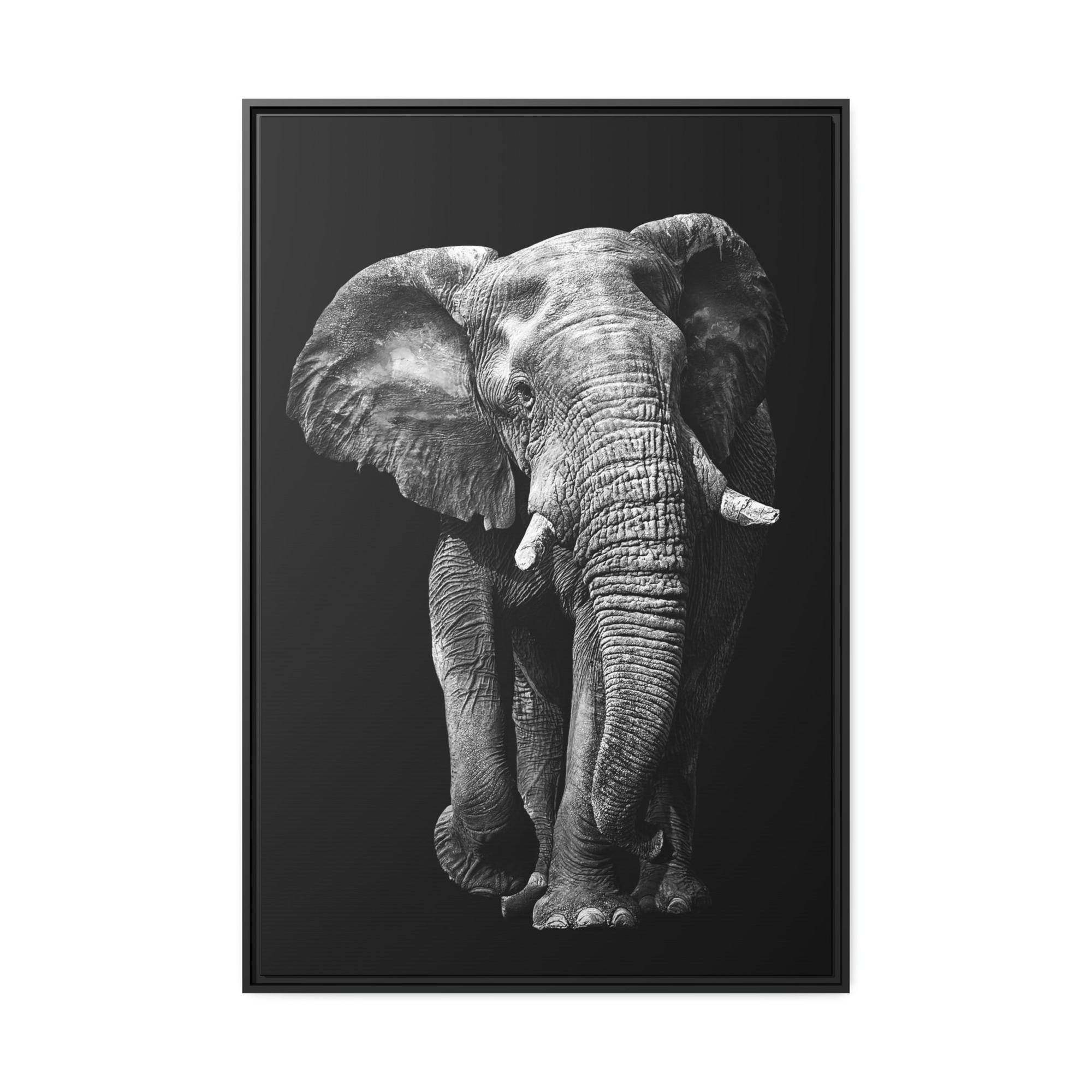 undefined Wild and Free: A Stunning Elephant Print on Natural Canvas