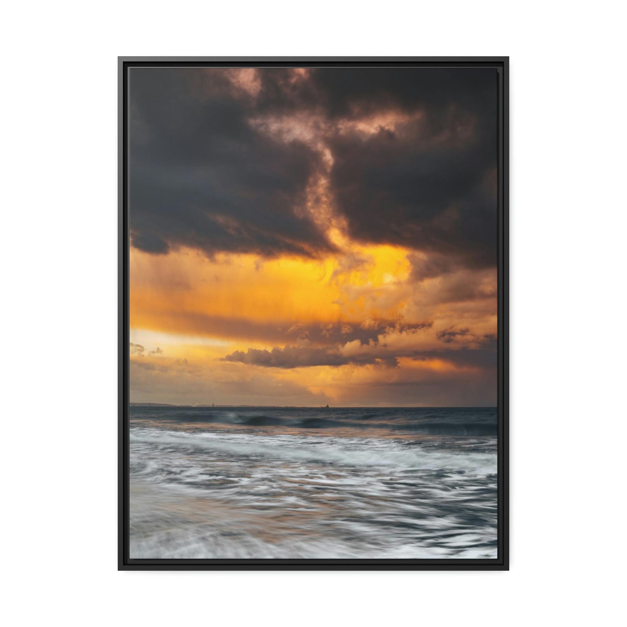 Beaches Ocean Waves: Natural Canvas Print of Beach Landscape