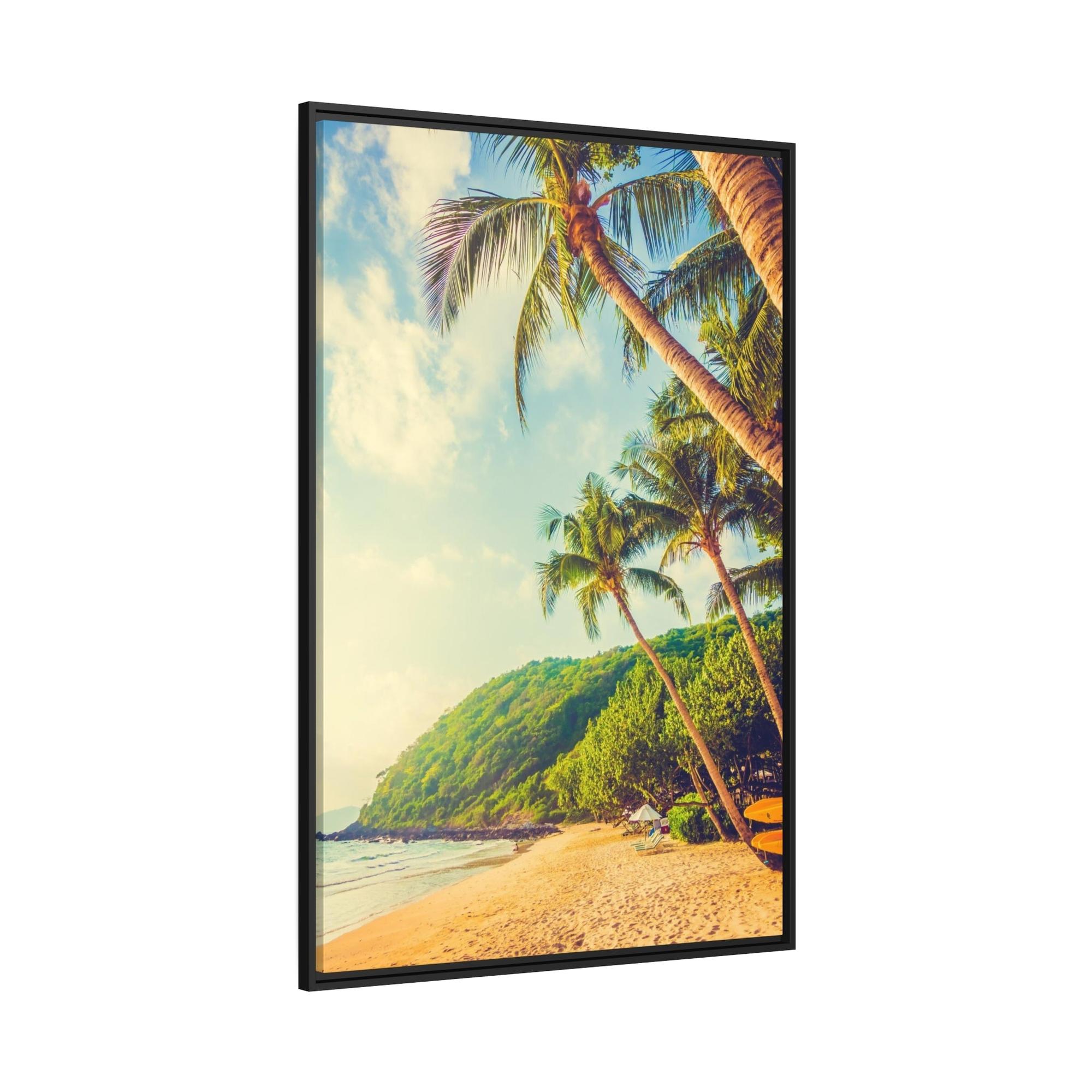 Island Beach Island Adventure: Art Print of a Thrilling Beach on a Natural Canvas