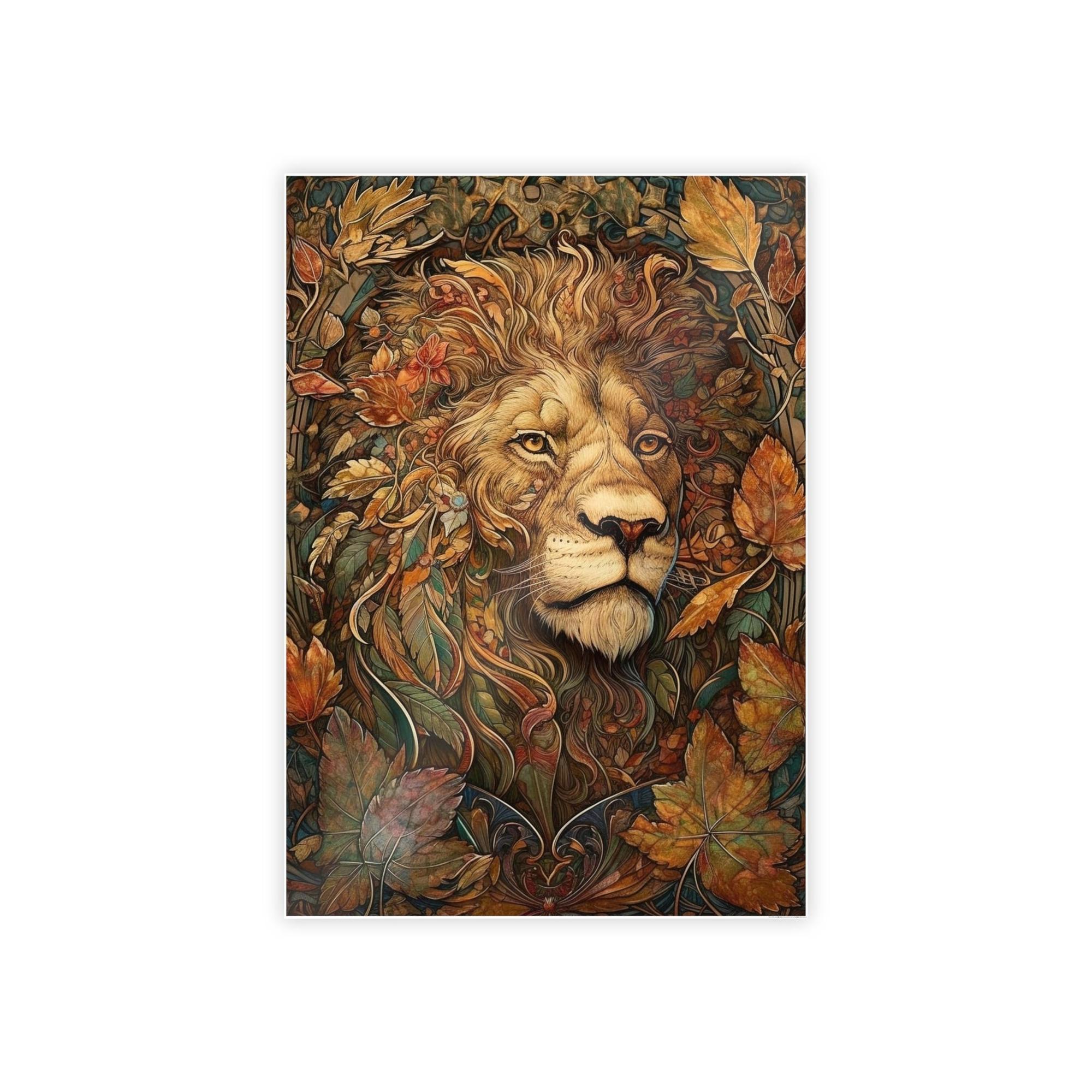 Lions Roaring Beauty: Natural Canvas Print of the Magnificent Lion