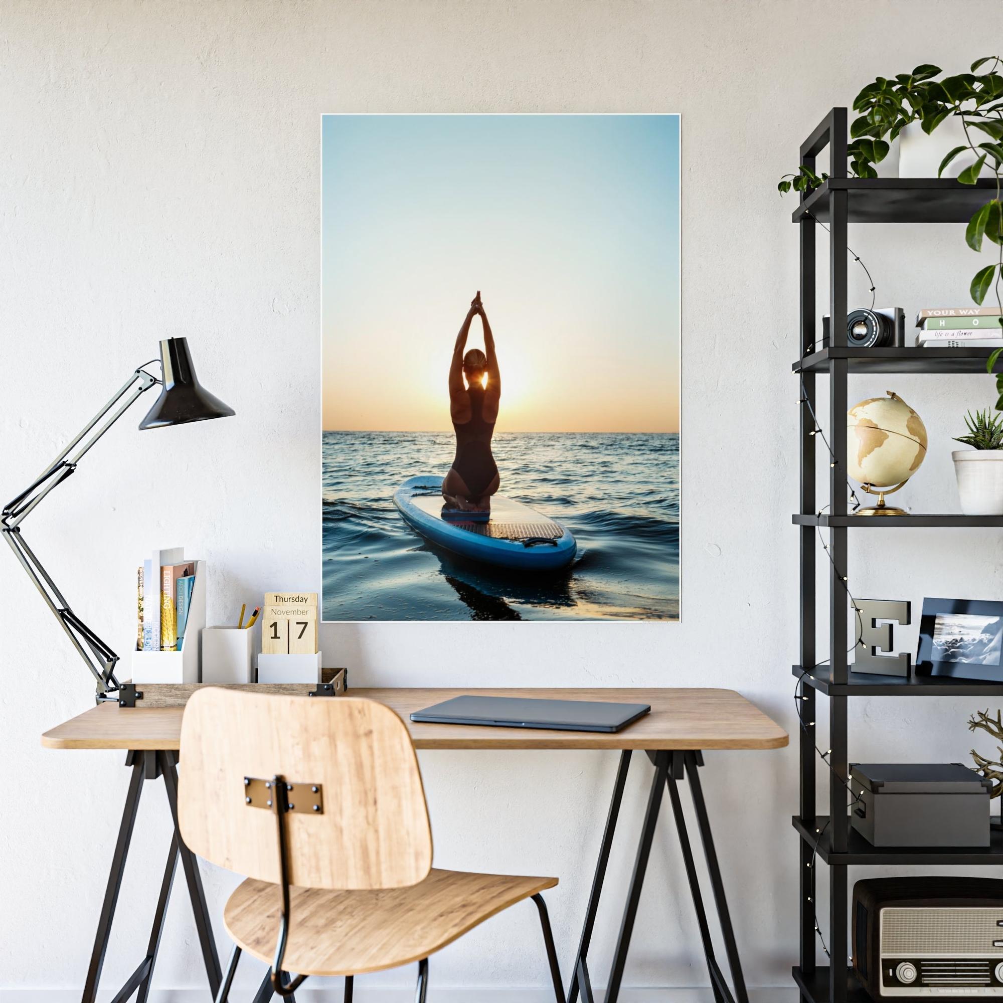 Relax Find Your Peace: Wall Art of a Relaxing Sunset on Natural Canvas