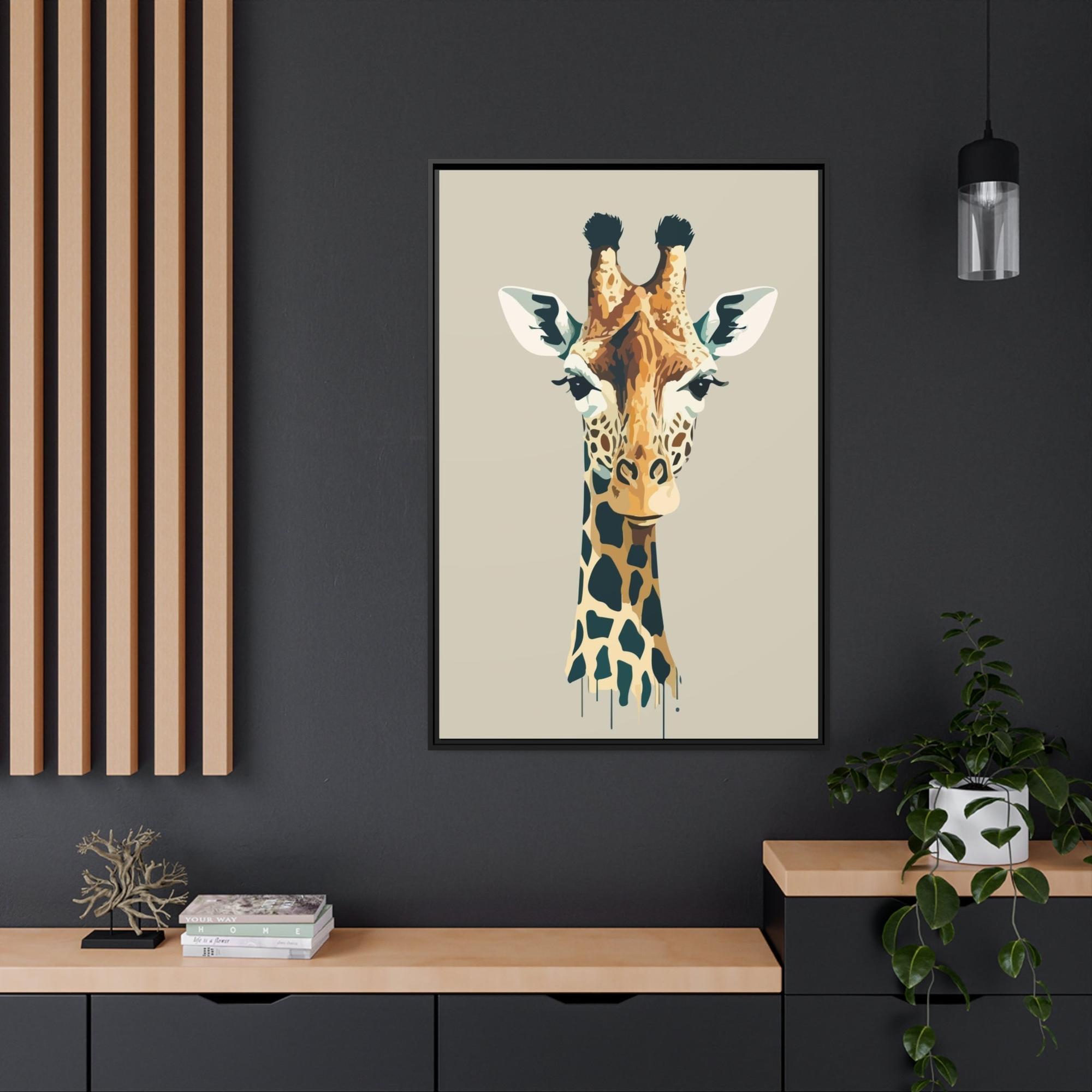 Giraffes Graceful Giraffe: A Beautifully Rendered Artwork on Canvas & Poster