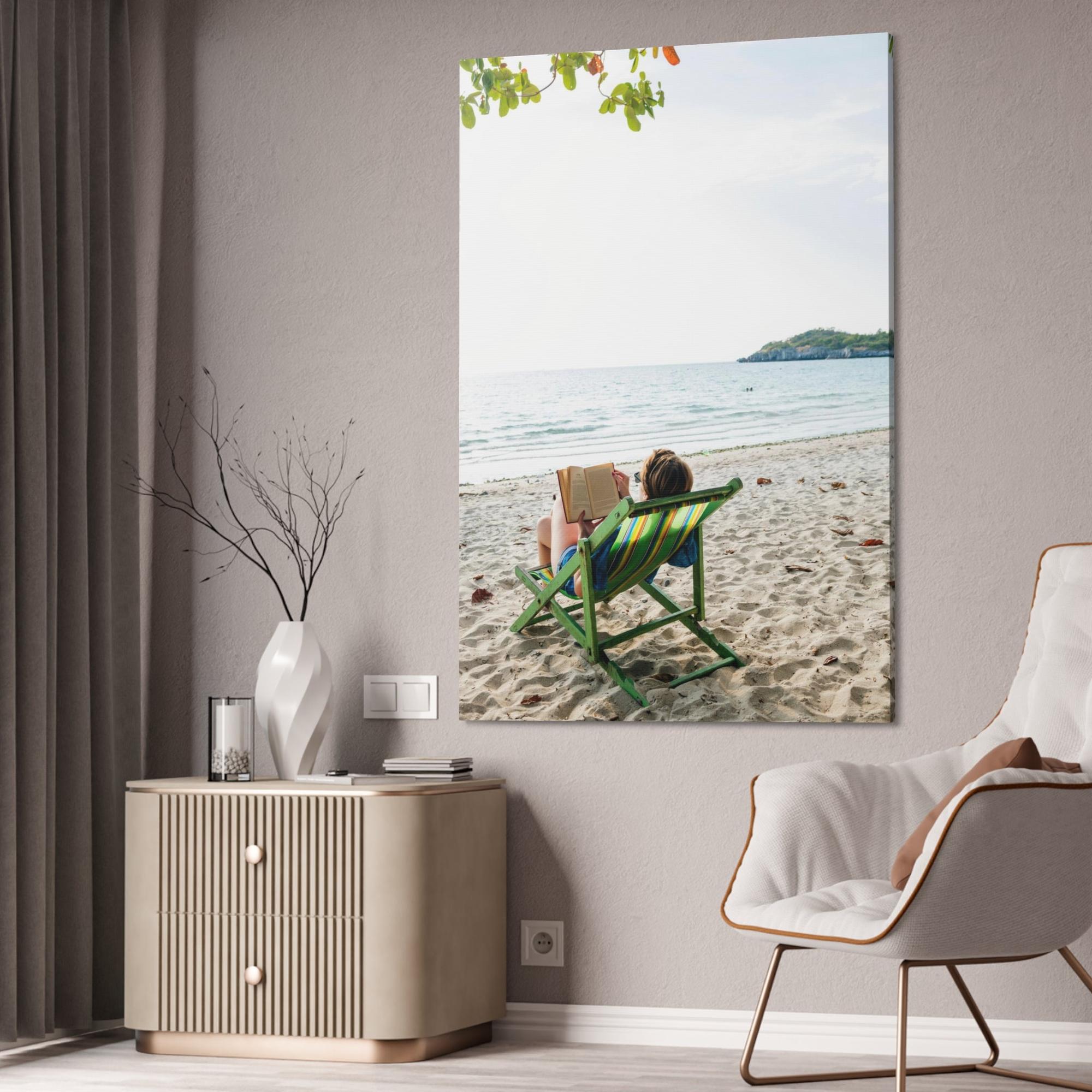 Relax Serene Solitude: A Relaxing Wall Art on Framed Canvas