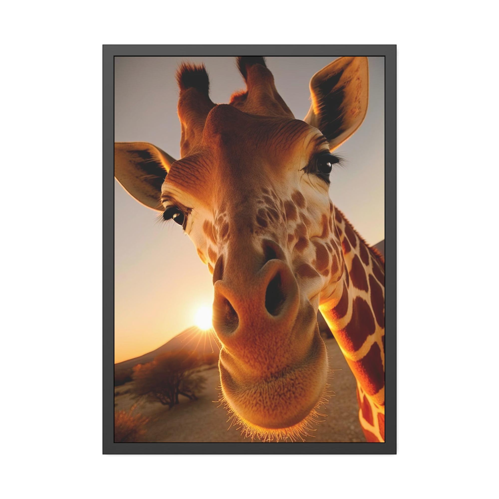 undefined Spotted Wonder: Canvas Wall Art Featuring a Close-Up of a Giraffe's Unique Pattern