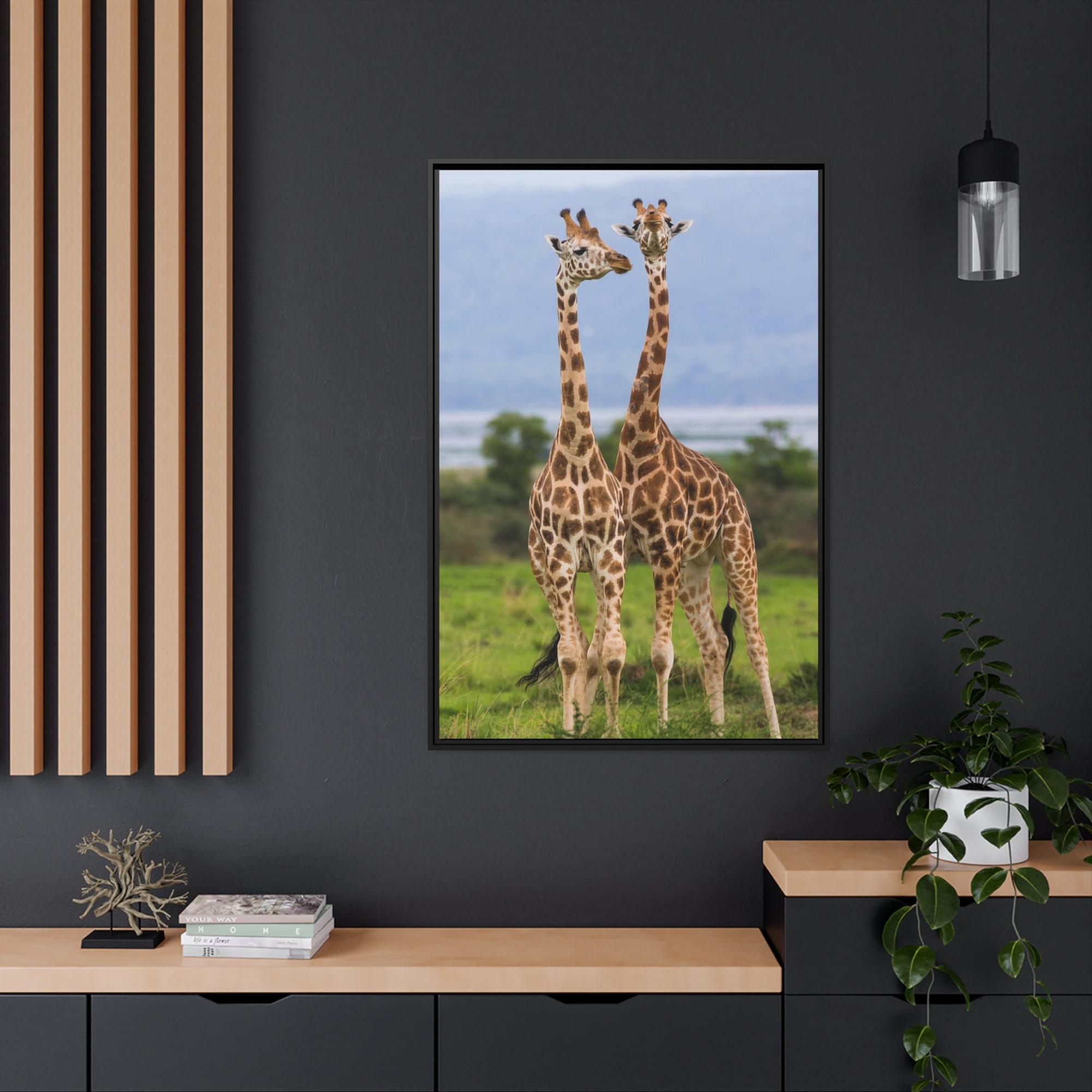 Giraffes Giraffed in Motion: A Stunning Artistic Interpretation on Canvas & Poster