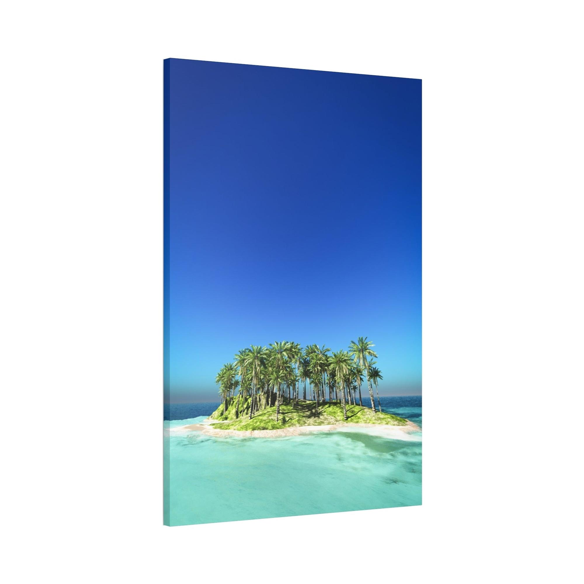 Island Beach Coastal Charm: Print on Canvas of a Beautiful Beach on an Island