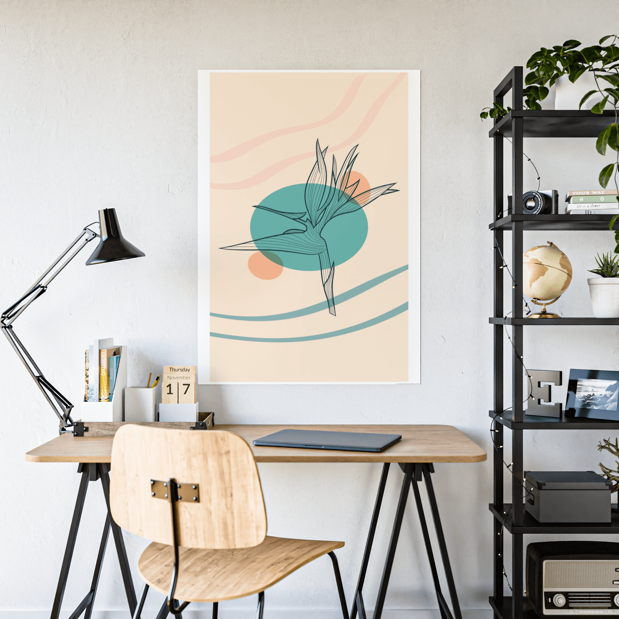 Abstract Minimalist Minimalist Beauty: Wall Art Print on Canvas for Elegant Home Decor