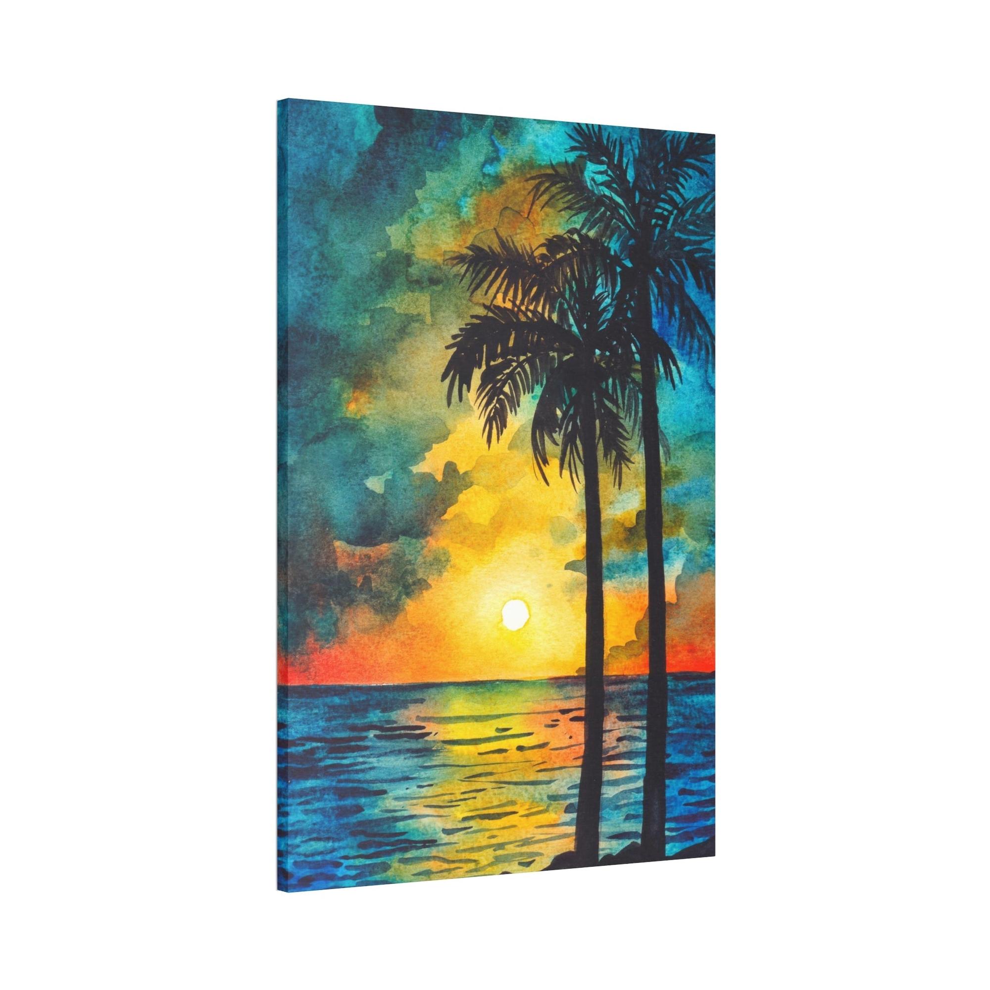 Island Beach Beachfront Beauty: Art Print of a Gorgeous Island Beach on a Natural Canvas