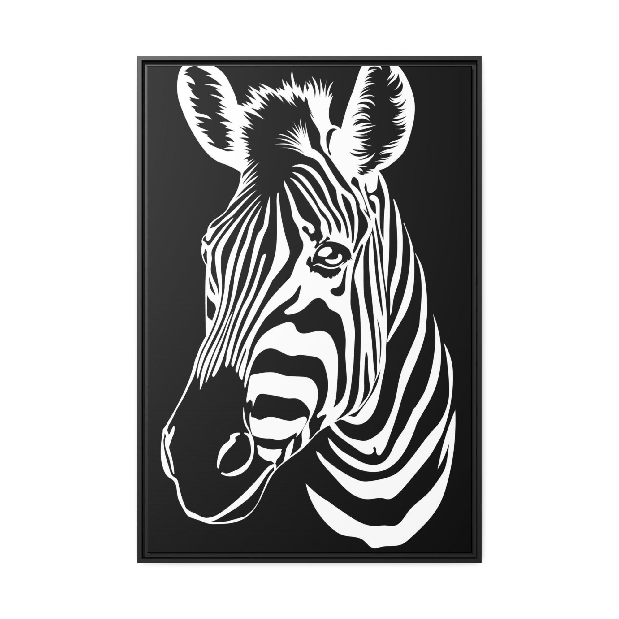 undefined Black and White Wonder: Zebra Print on High-Quality Canvas