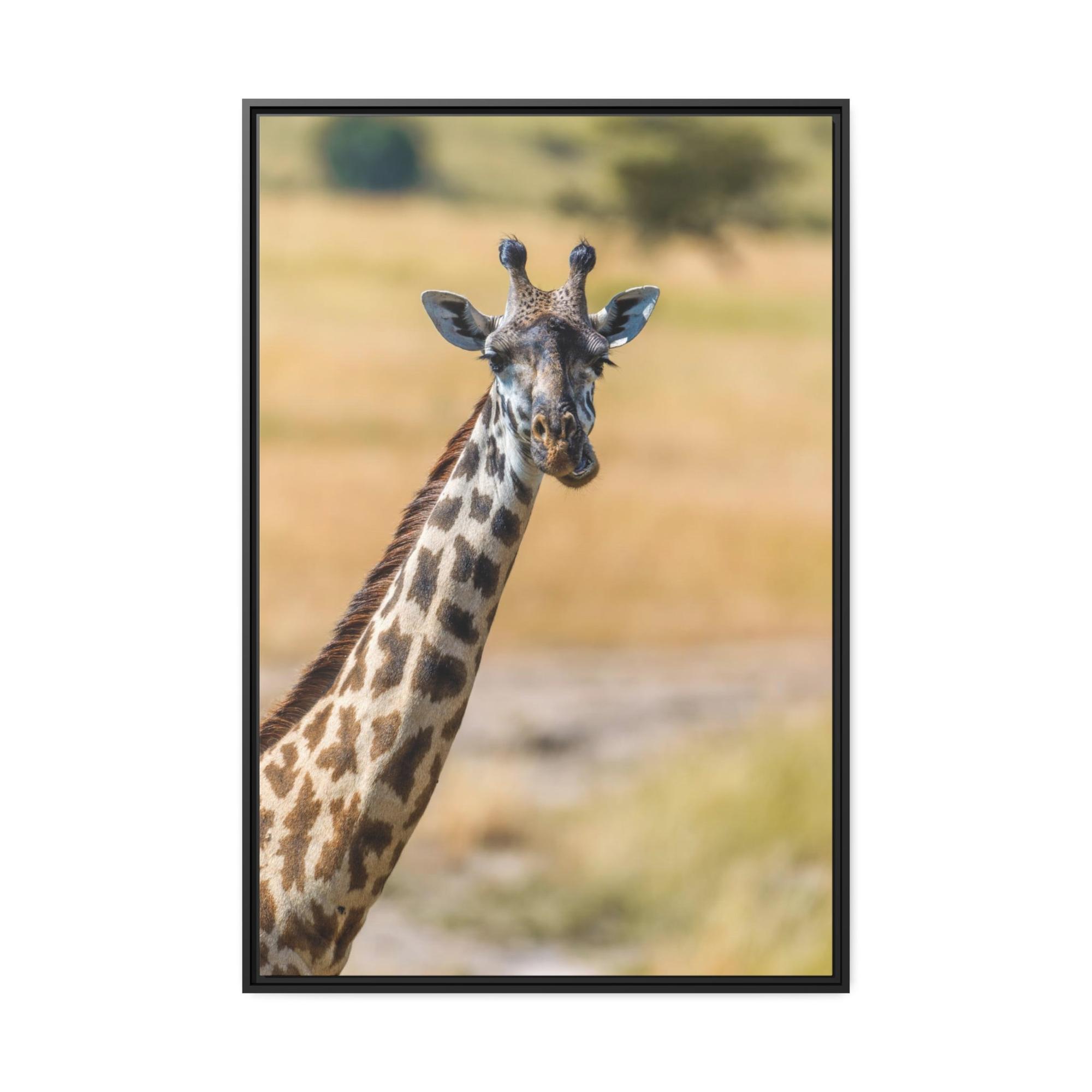 undefined Wild and Free: Canvas Wall Art Featuring a Giraffe in the African Plains