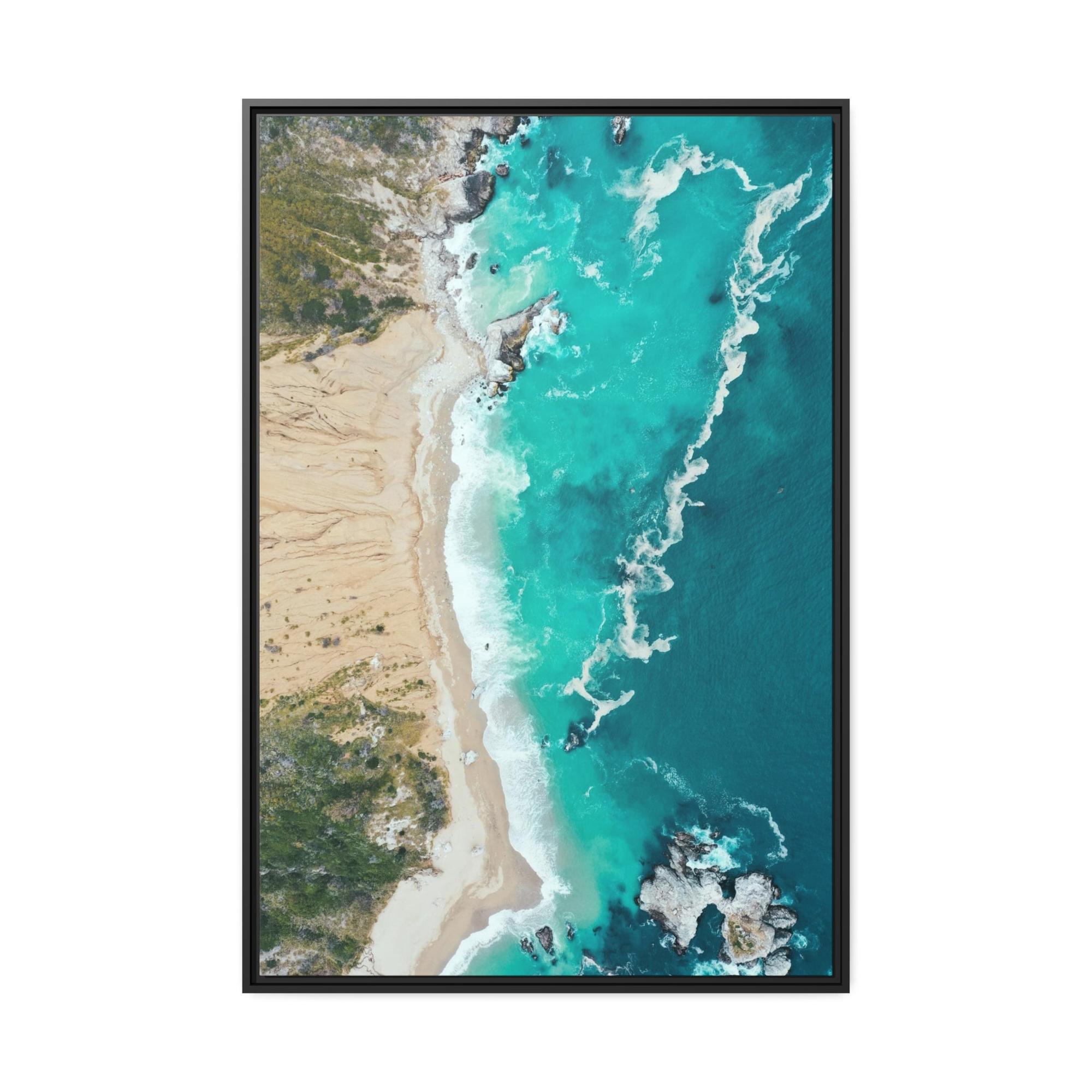 Island Beach Seaside Splendor: Wall Art of a Majestic Island Beach on Canvas