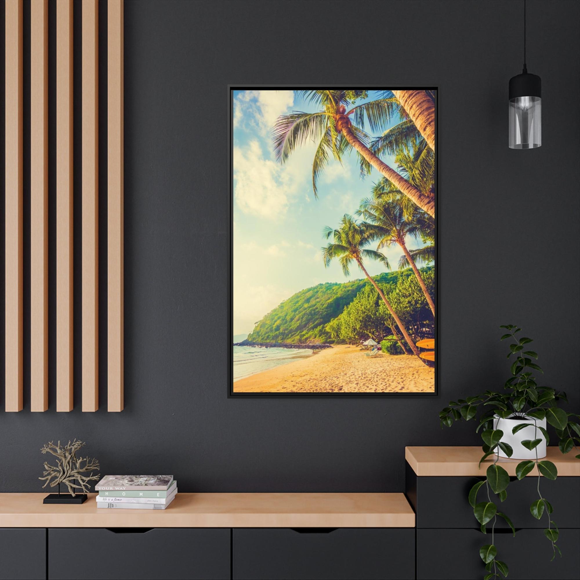 Island Beach Island Adventure: Art Print of a Thrilling Beach on a Natural Canvas