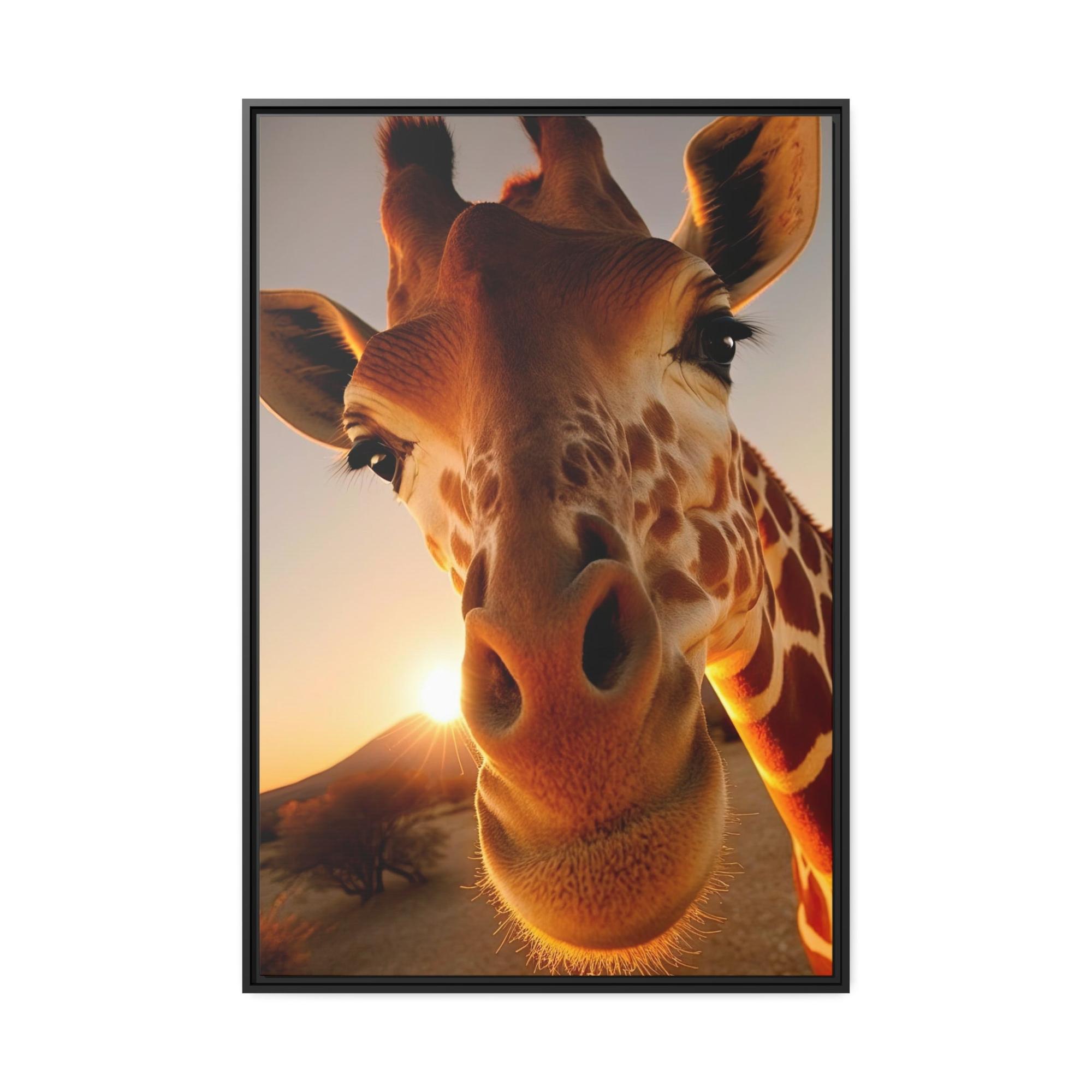 Giraffes Spotted Wonder: Canvas Wall Art Featuring a Close-Up of a Giraffe's Unique Pattern