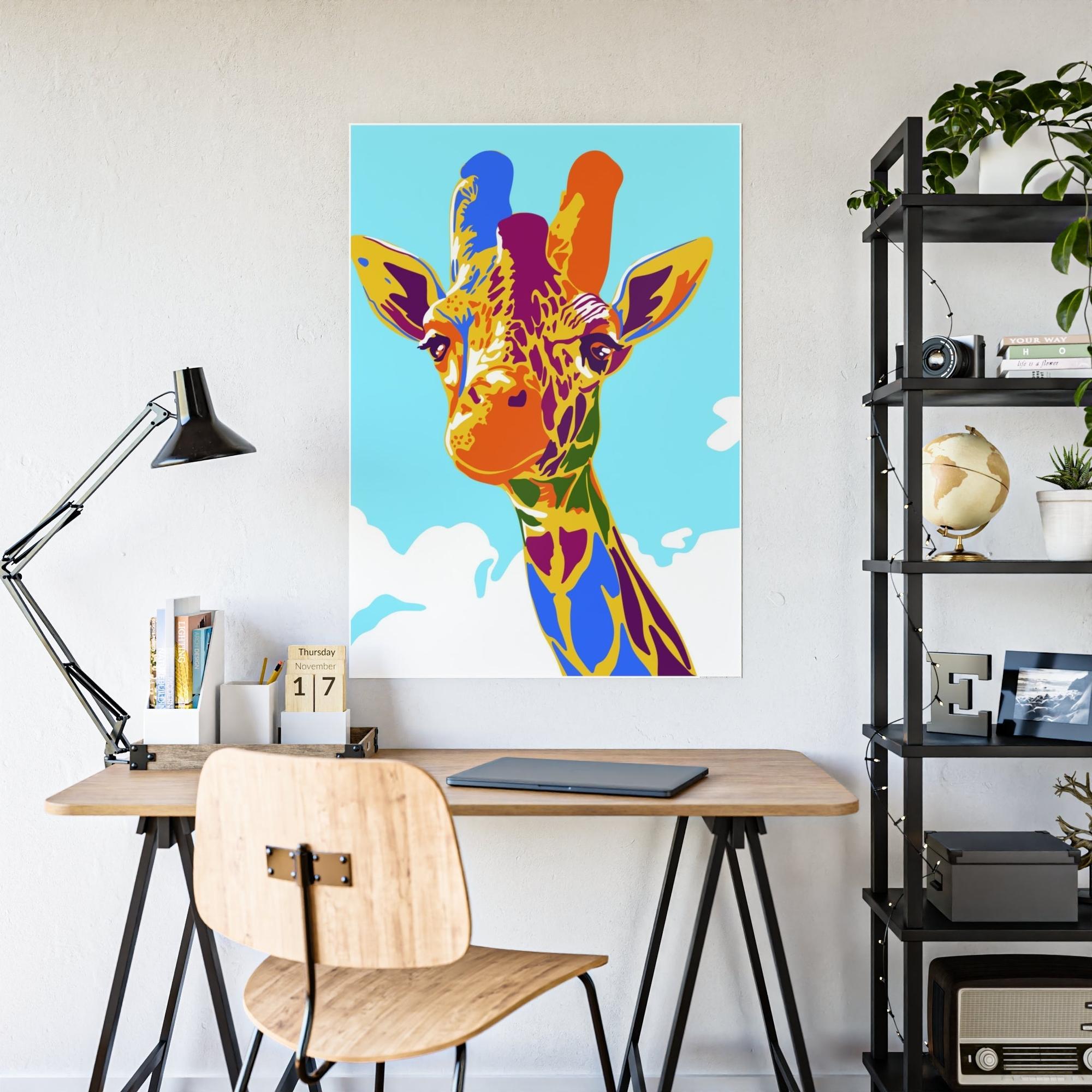Giraffes Gentle Giant: Canvas & Poster Art of a Giraffe in All its Glory