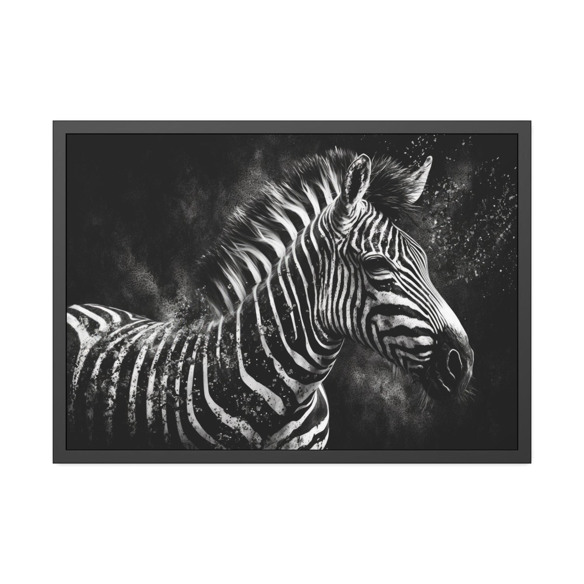 Zebras Black and White Elegance: Zebra Canvas & Poster Print Wall Art
